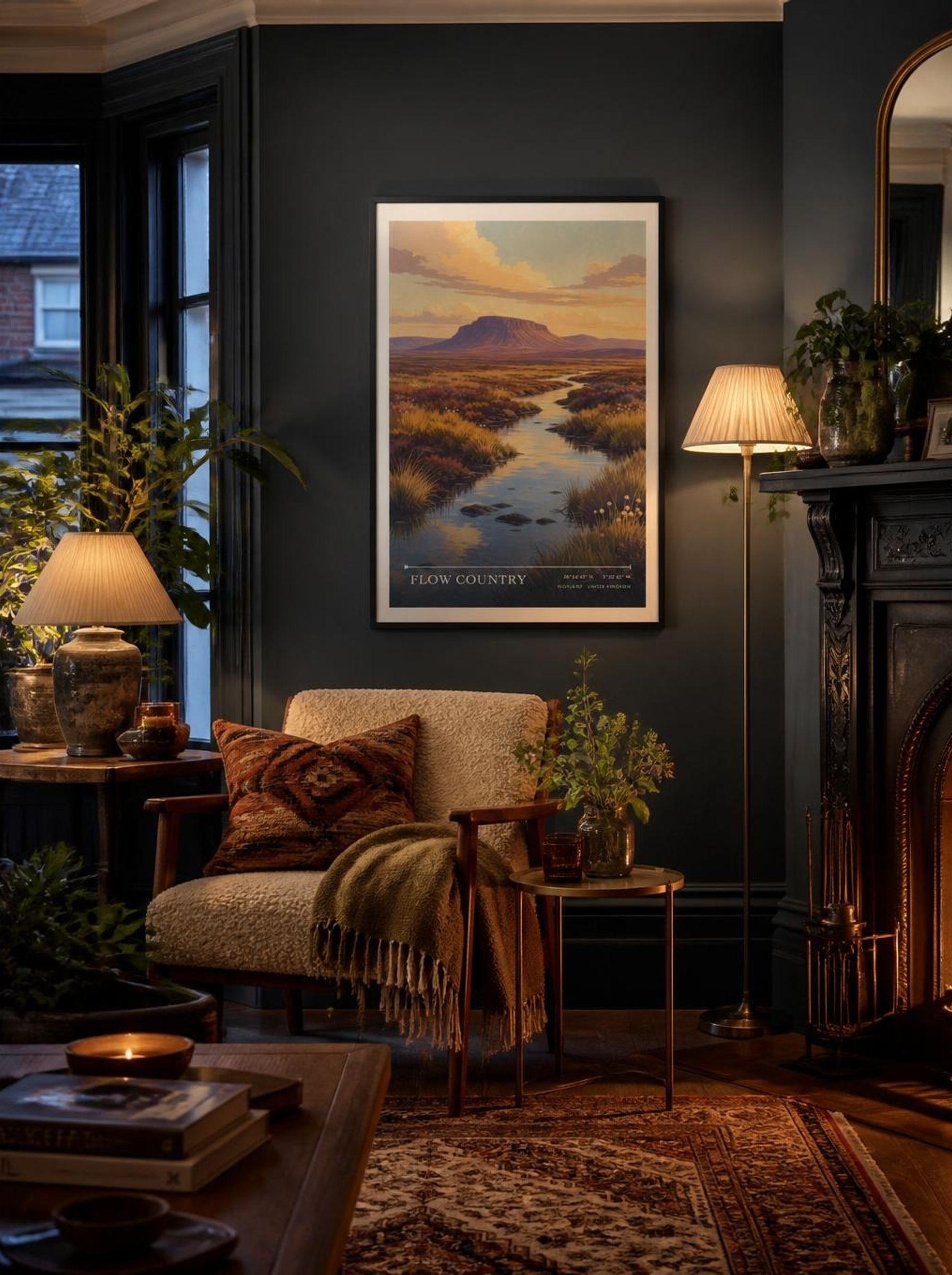 Flow Country Highland United Kingdom Travel Poster - Lifestyle
