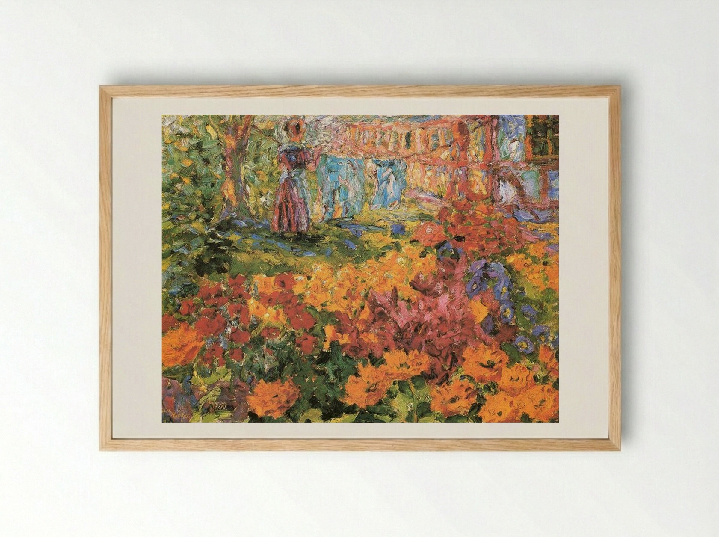 Flower Garden - Emil Nolde - Framed Print Wood