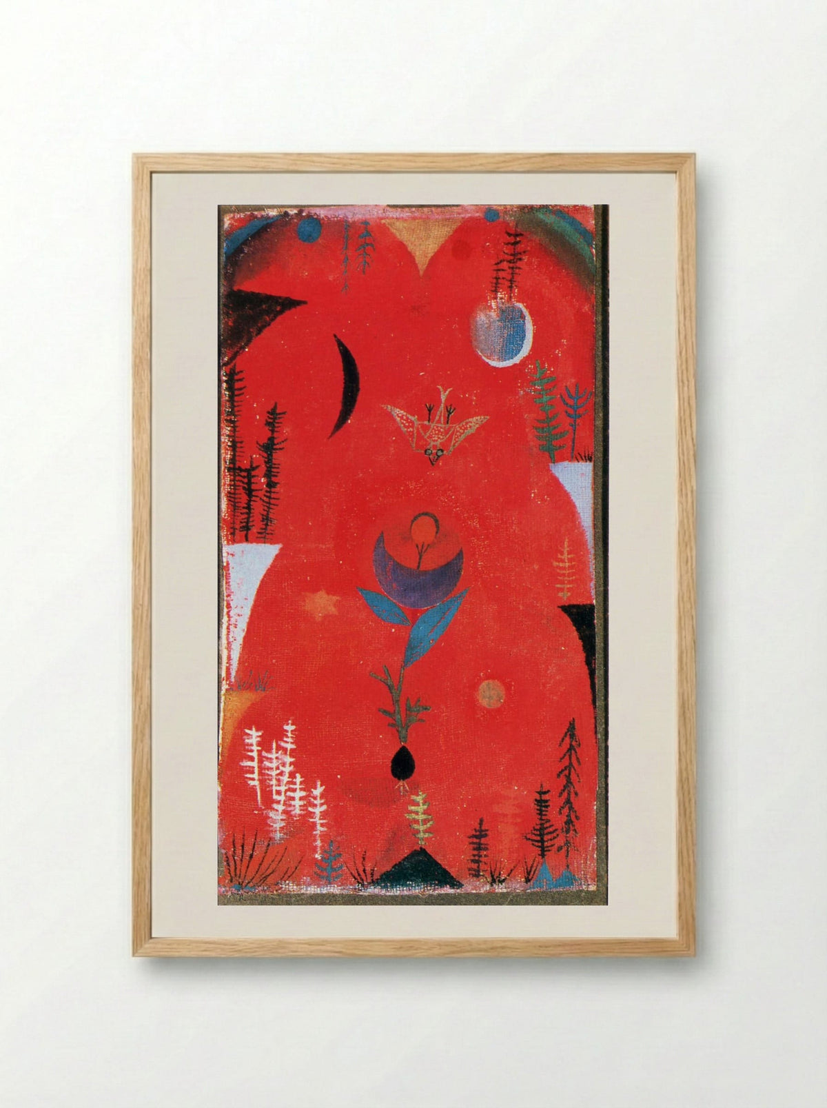 Flower Myth - Paul Klee - Framed Print Wood