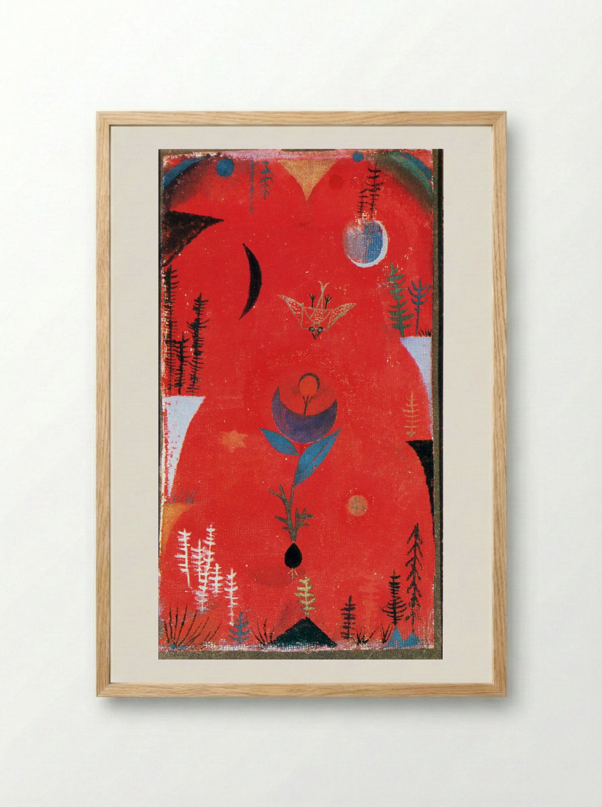 Flower Myth - Paul Klee - Framed Print Wood