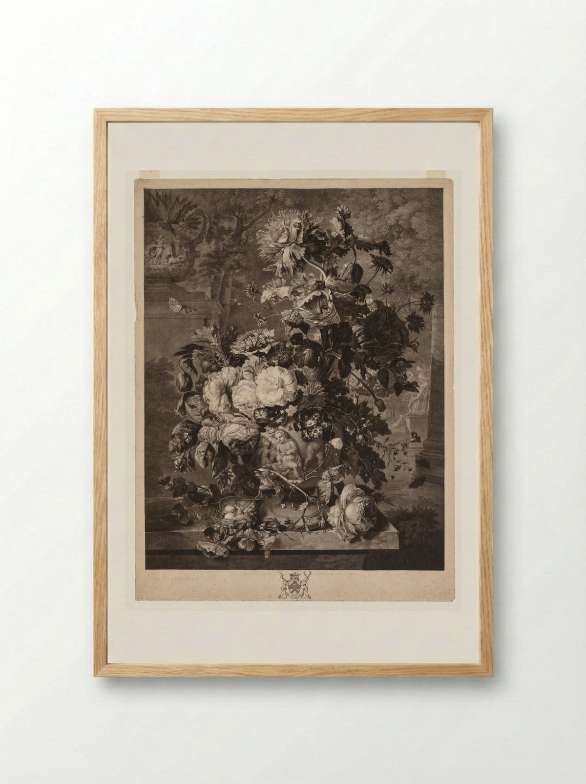 Flower Piece - Richard Earlom - Framed Print Wood