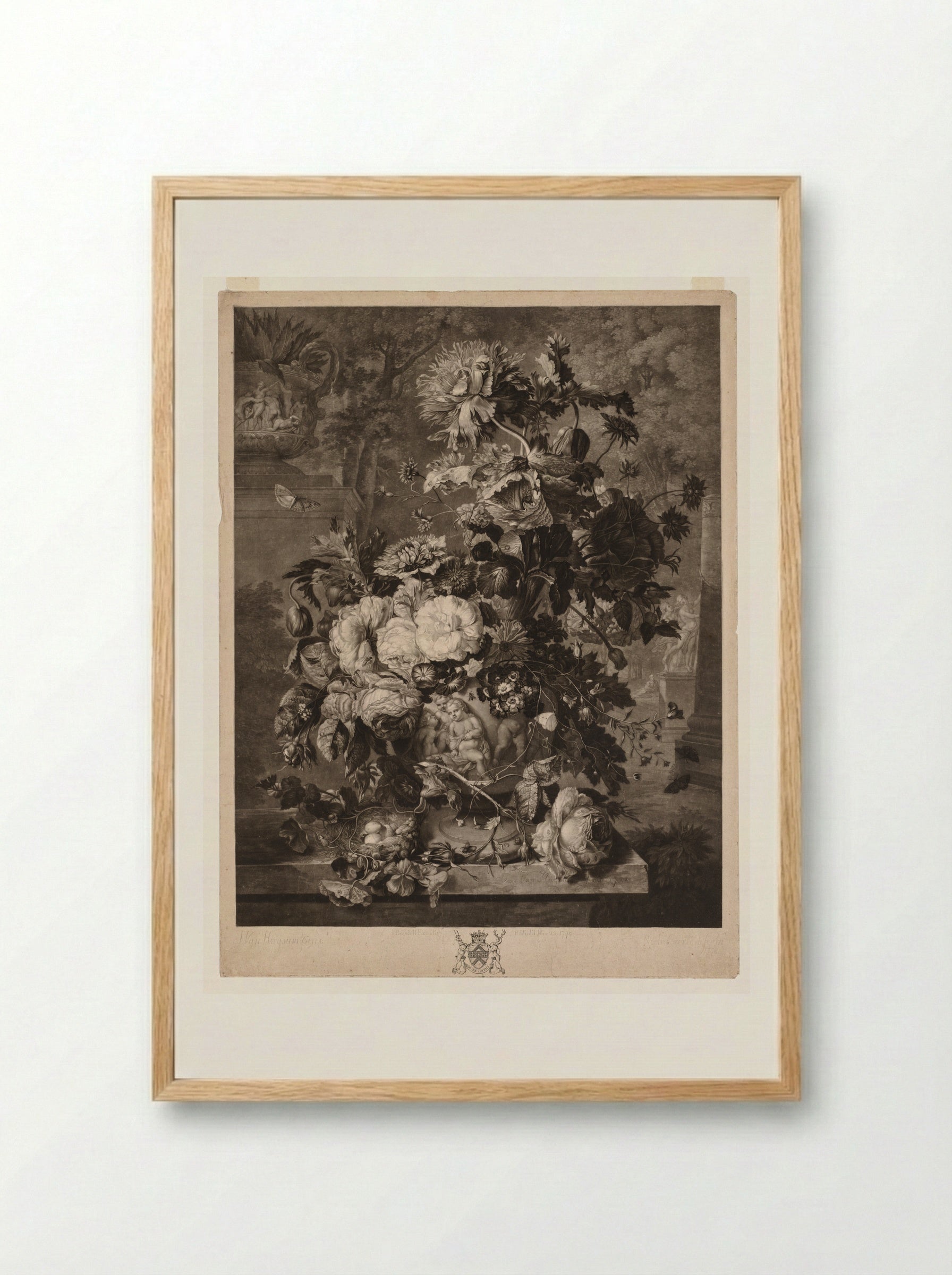 Flower Piece - Richard Earlom - Framed Print Wood