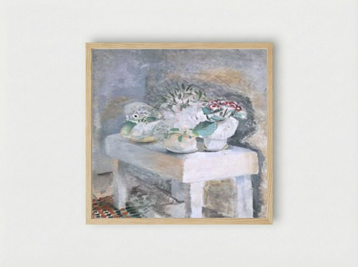Flower Table - Winifred Nicholson - Framed Print Wood