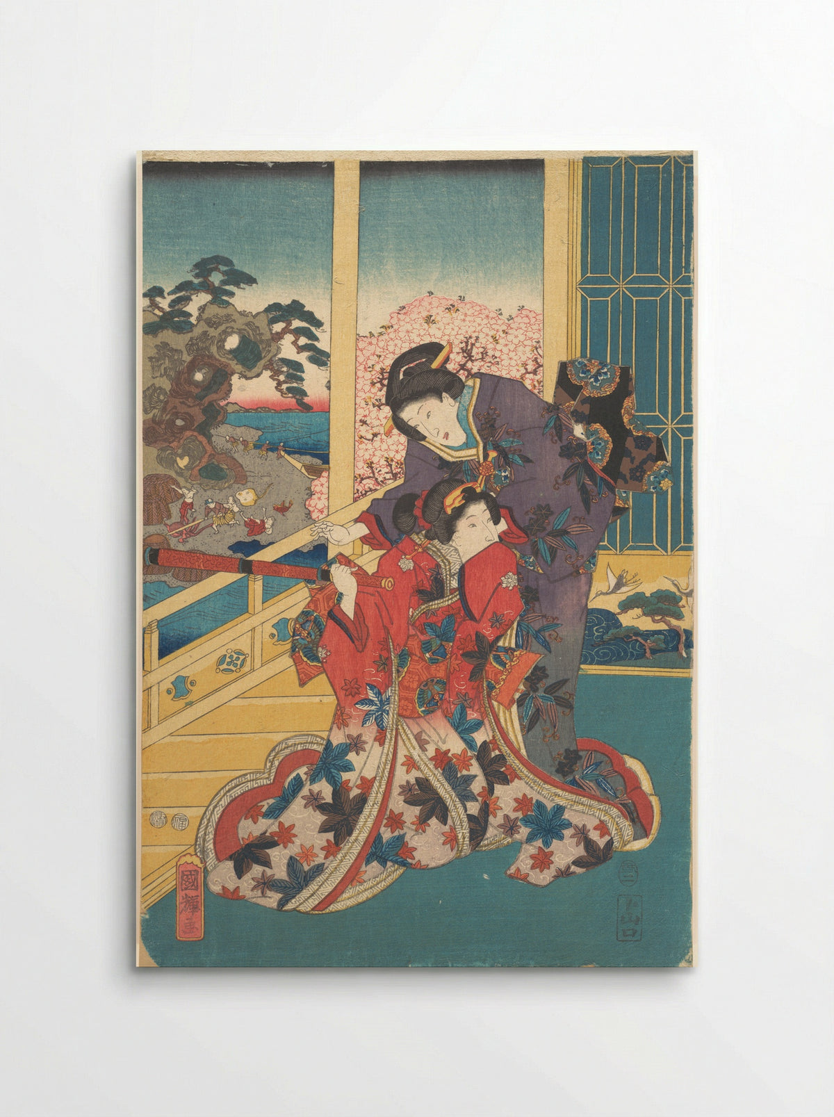 Flower of Akashi (Akashi no hana) - Utagawa Kuniteru - Poster