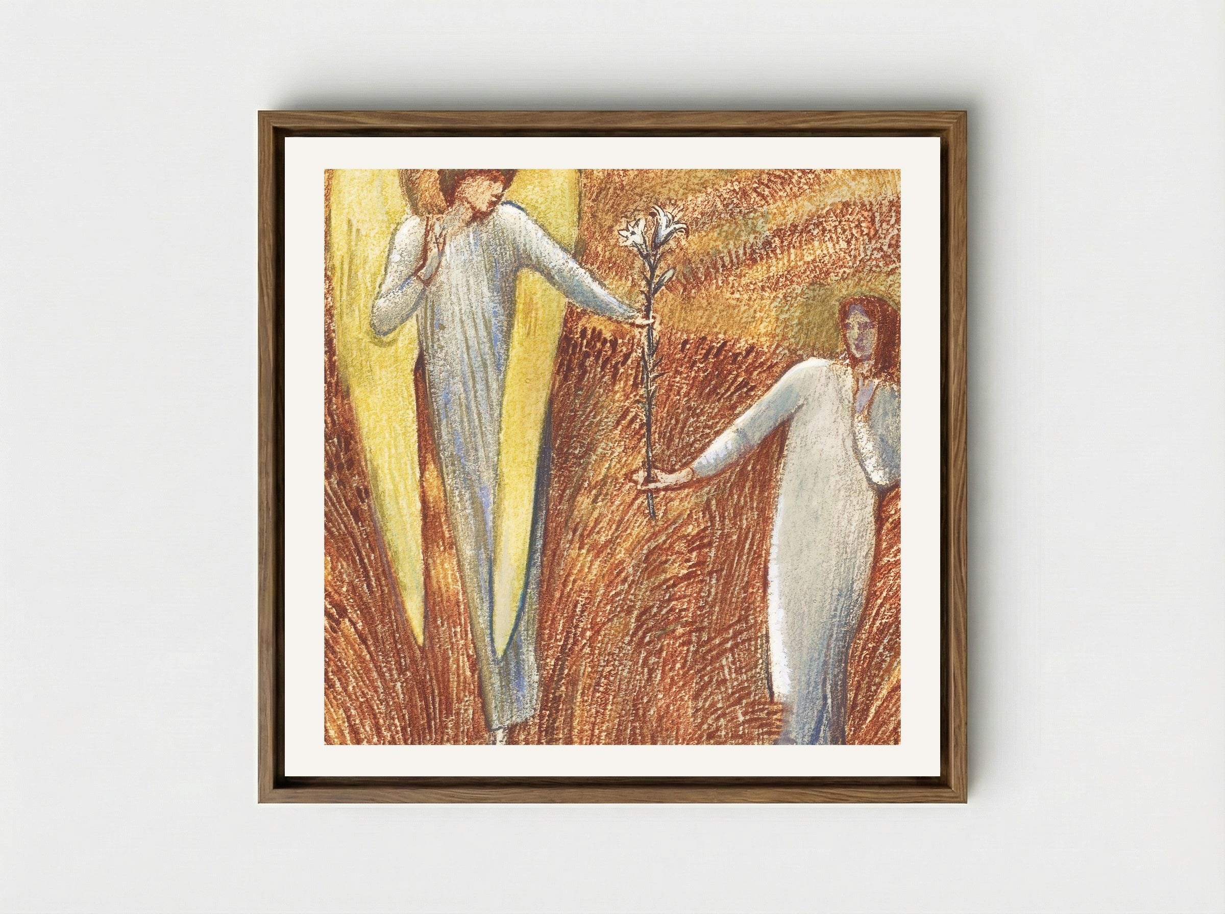 Flower of God - Edward Burne-Jones - Framed Canvas Wood