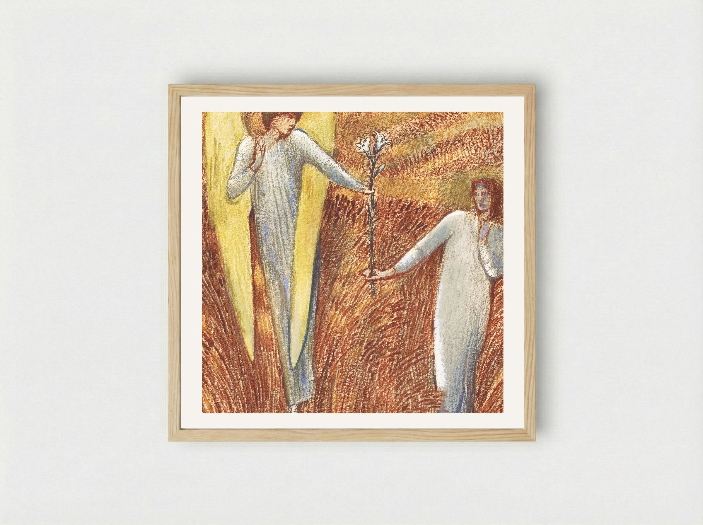 Flower of God - Edward Burne-Jones - Framed Print Wood
