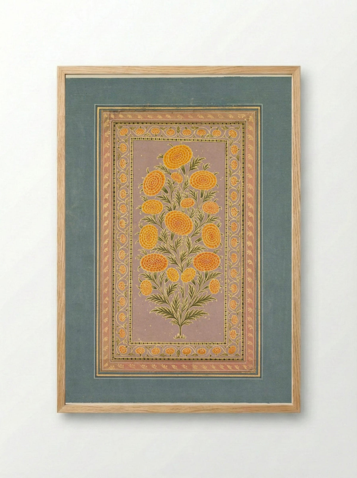 Flowering Marigold - Hunhar II - Framed Print Wood