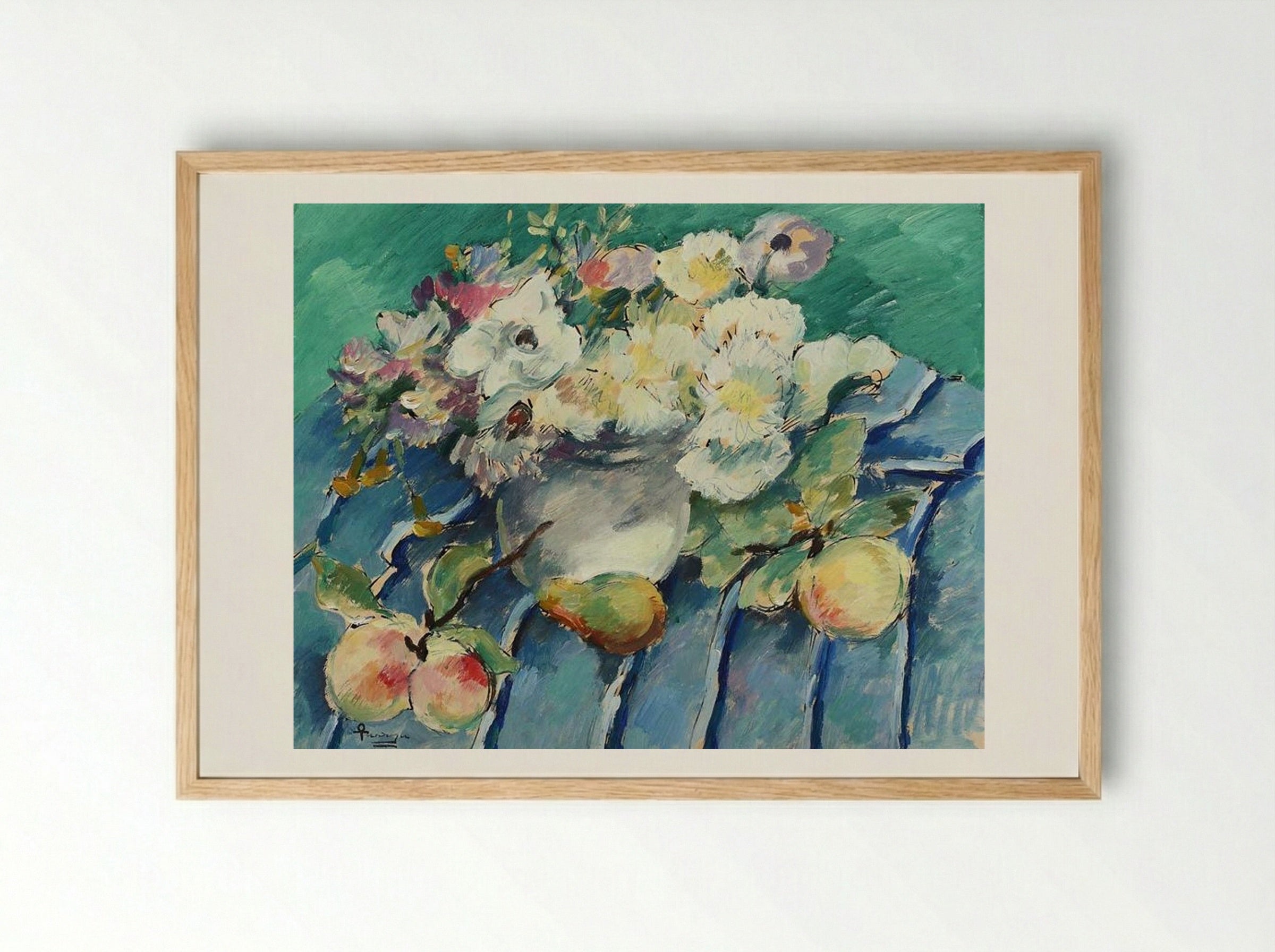 Flowers and Fruits - Ion Theodorescu-Sion - Framed Print Wood