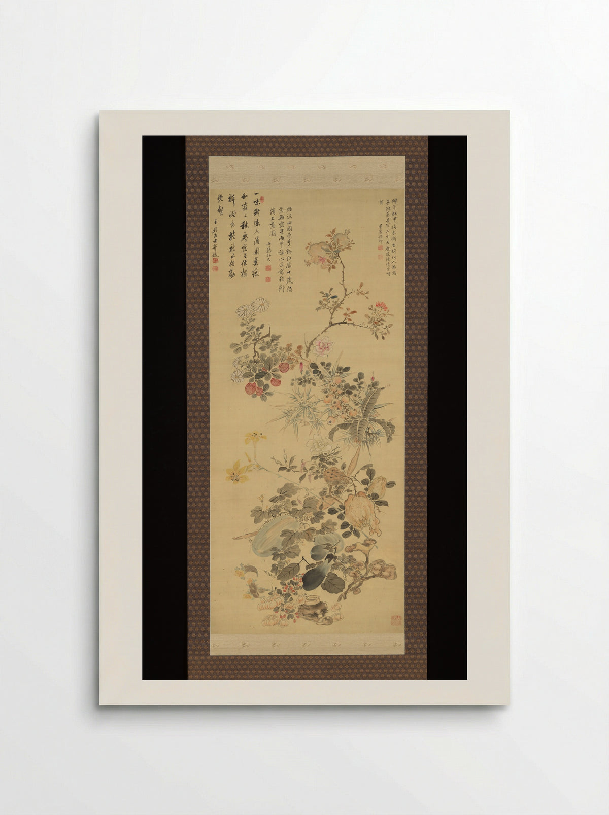 Flowers and Fruits - Uragami Shunkin - Poster