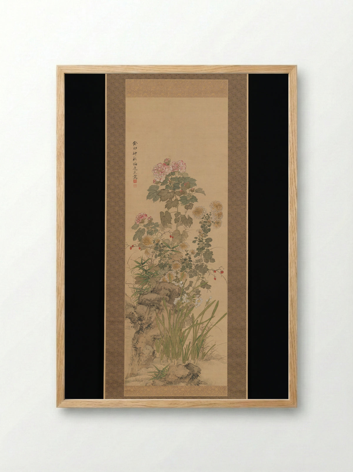 Flowers and Grasses of Autumn - Yamamoto Baiitsu - Framed Print Wood
