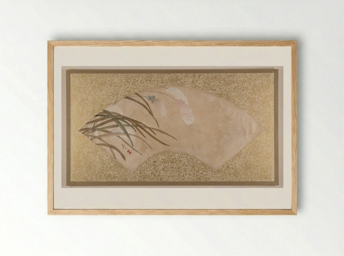 Flowers and Leaves - Shibata Zeshin - Framed Print Wood