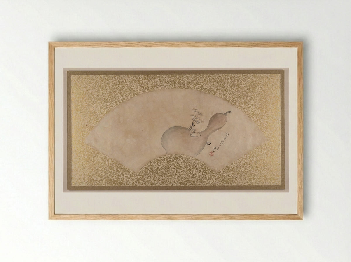 Flowers in Gourd - Shibata Zeshin - Framed Print Wood