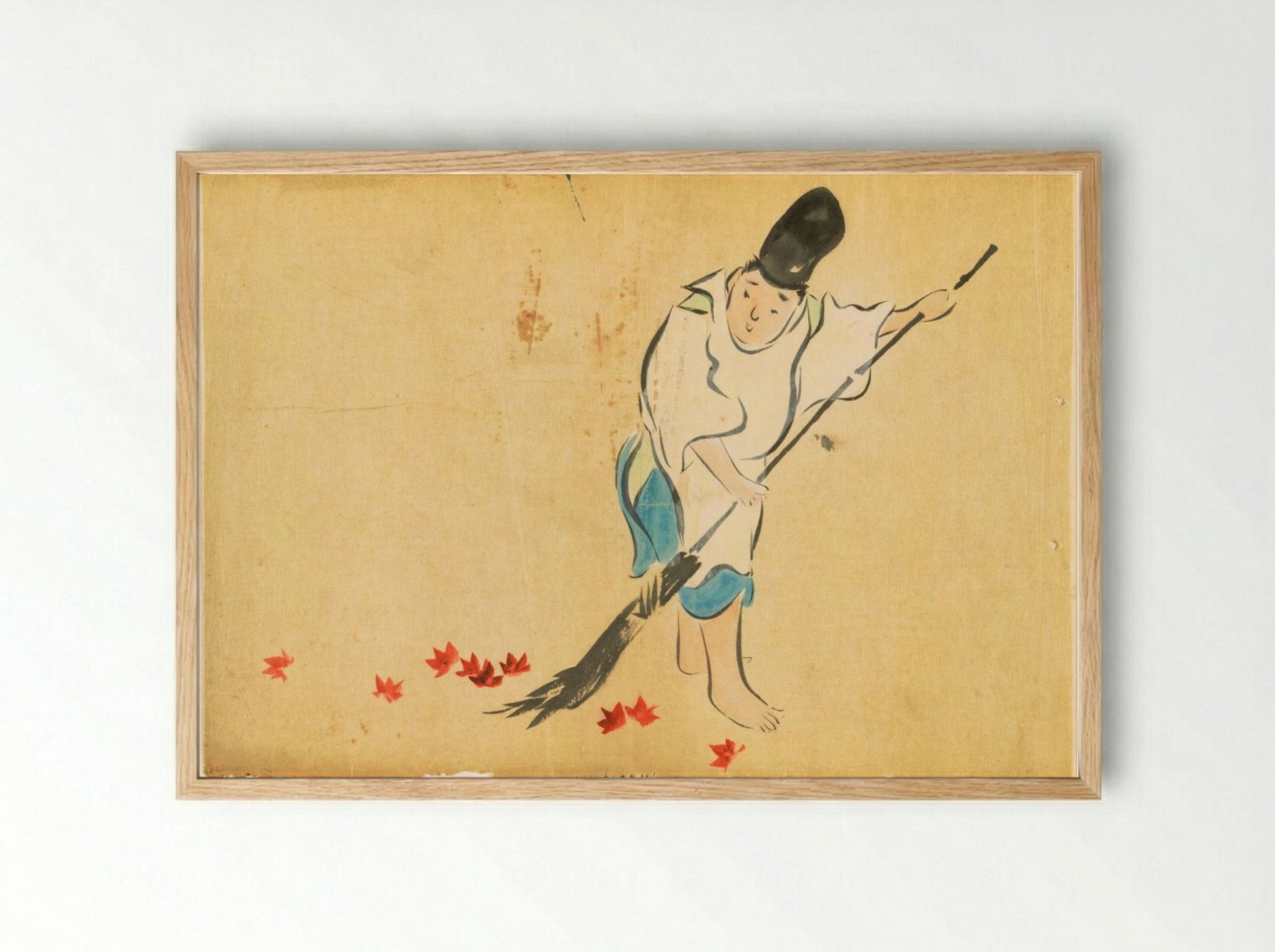 Flowers of a Hundred Worlds (Momoyogusa): Court Guard (Eishi) - Kamisaka Sekka - Framed Print Wood