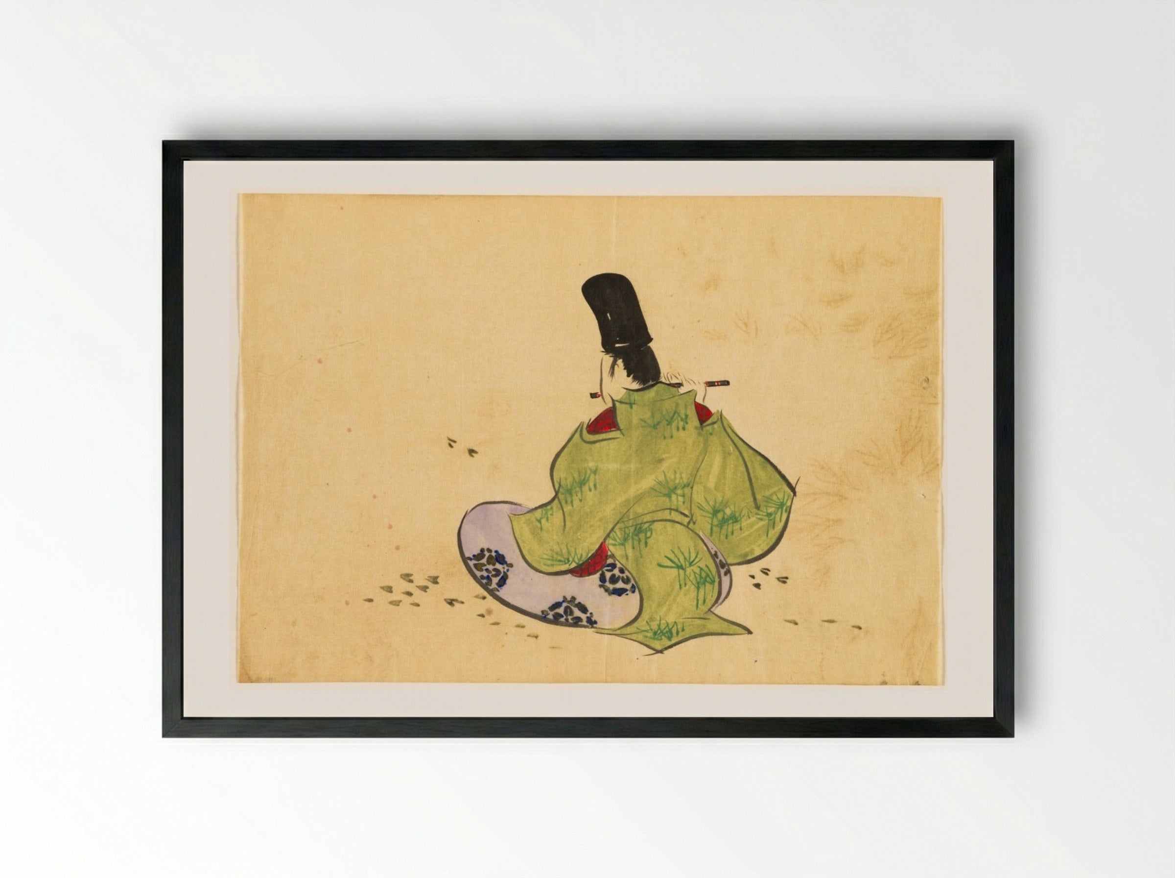 Flowers of a Hundred Worlds (Momoyogusa): Late Spring (Boshun) - Kamisaka Sekka - Framed Print Black