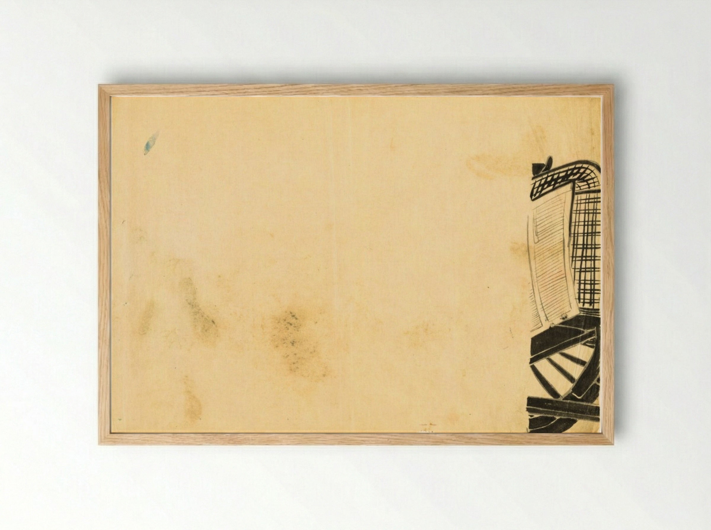 Flowers of a Hundred Worlds: Flower-draped Carts - Kamisaka Sekka - Framed Print Wood