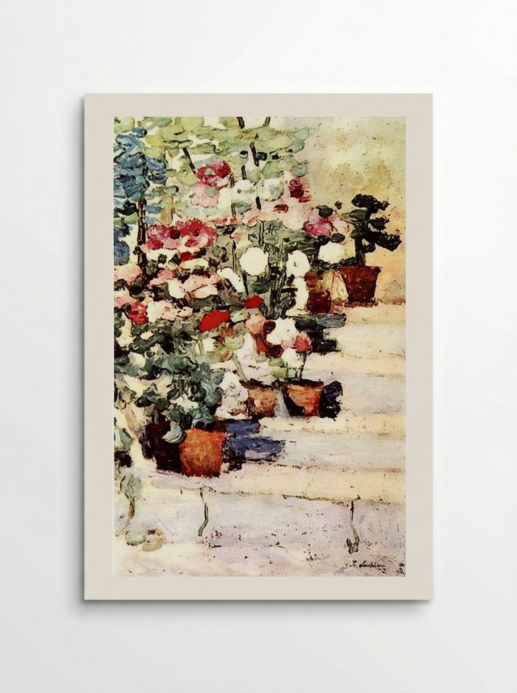 Flowers on the Stairs - Stefan Luchian - Poster