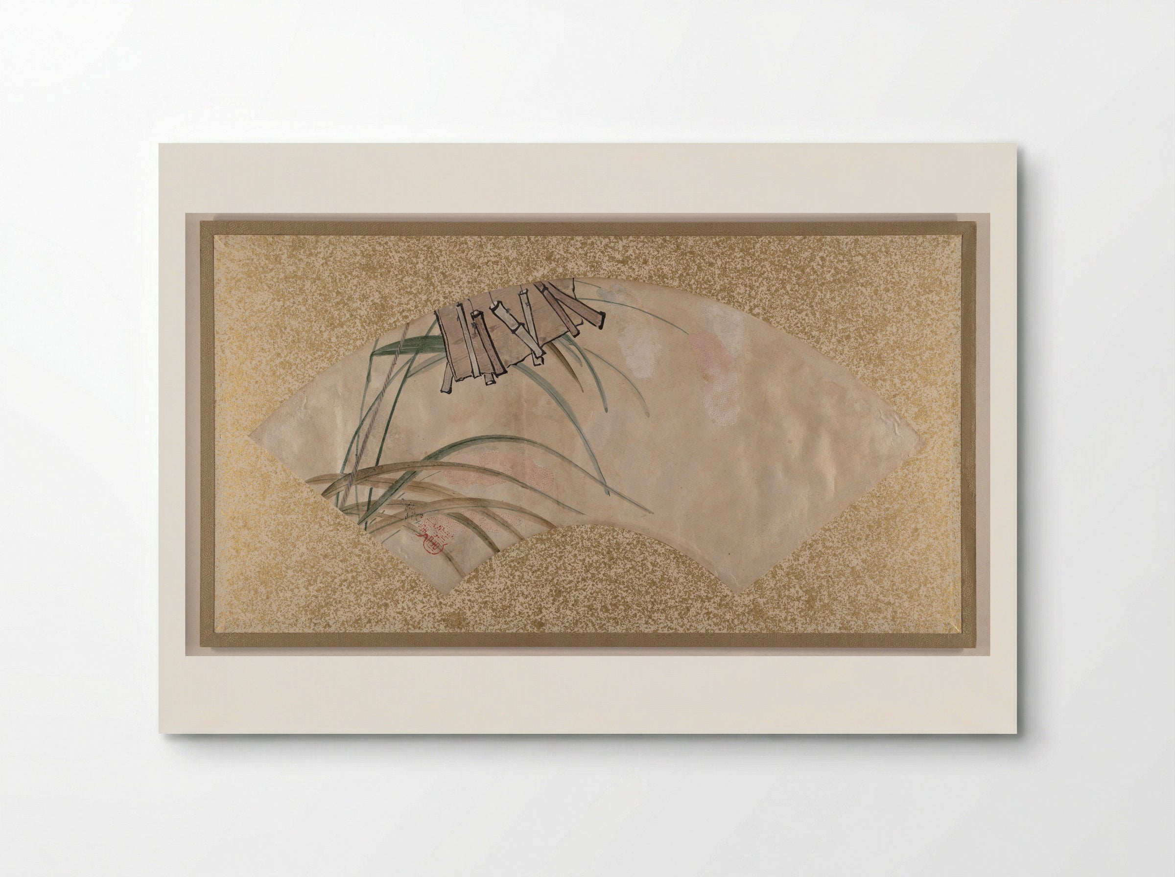 Flowers (pink and white) and Leaves, Clappers - Shibata Zeshin - Poster
