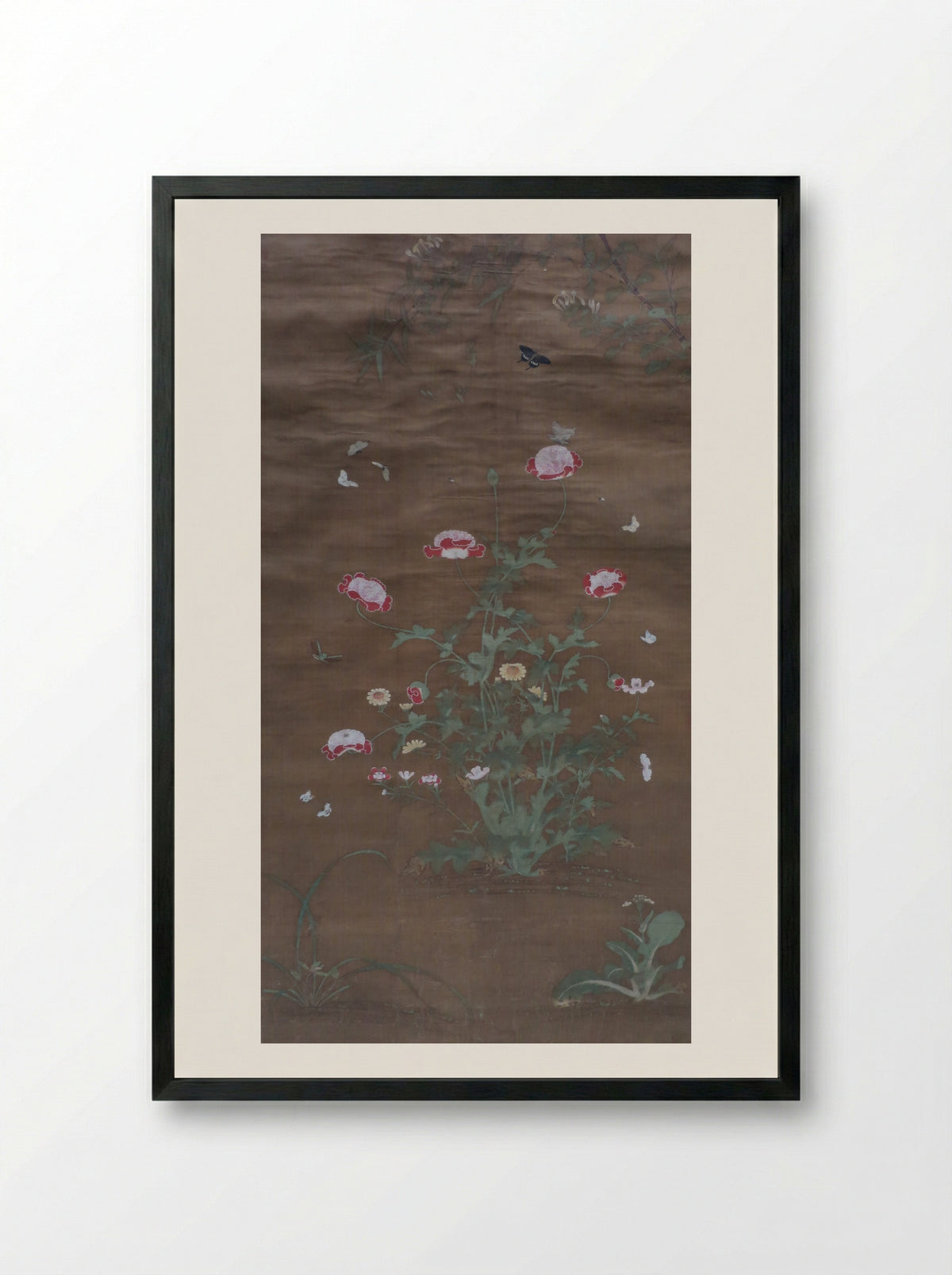 Flowers - Lü Jingfu - Framed Print Black