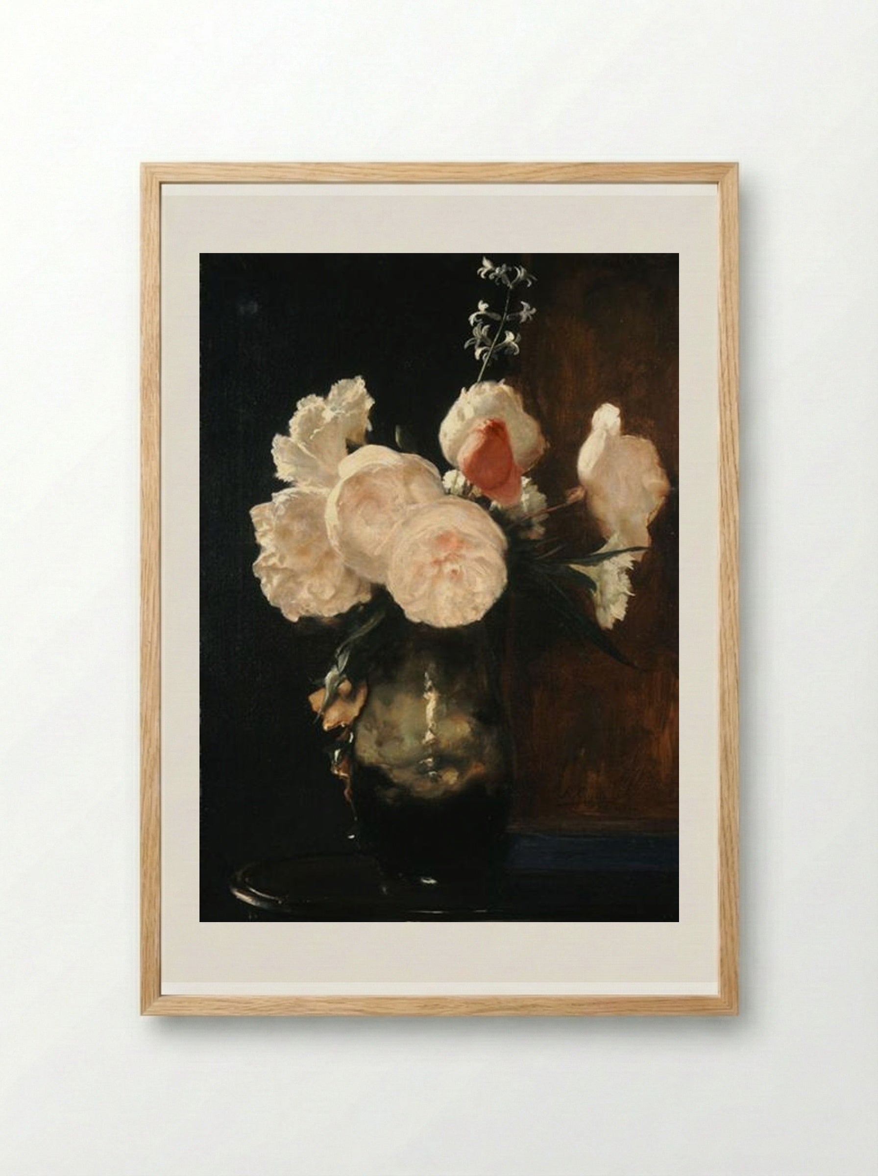 Flowers - Nikolaos Gyzis - Framed Print Wood