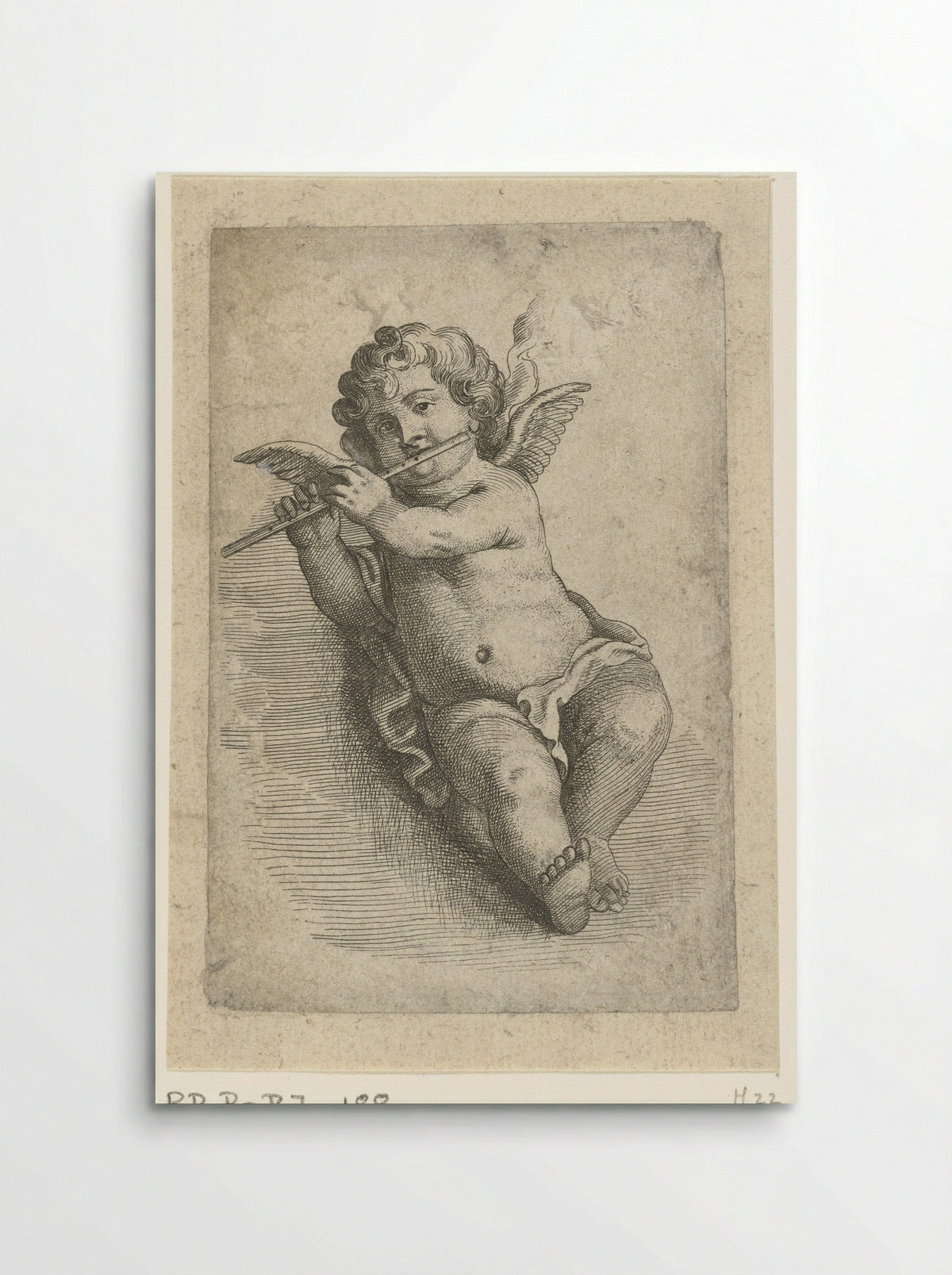 Fluit spelend engeltje - Pieter van Avont - Poster
