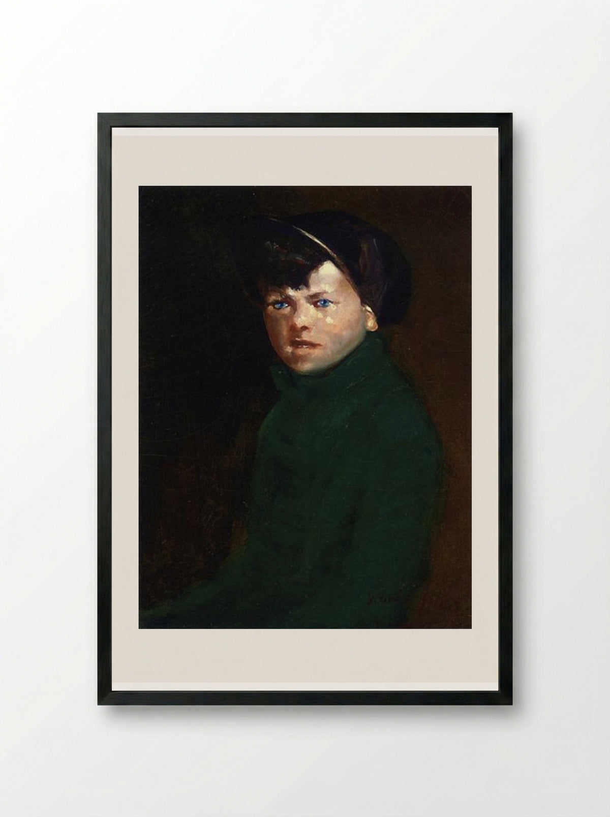 Flyweight Champion of Jumel Place - George Luks - Framed Print Black