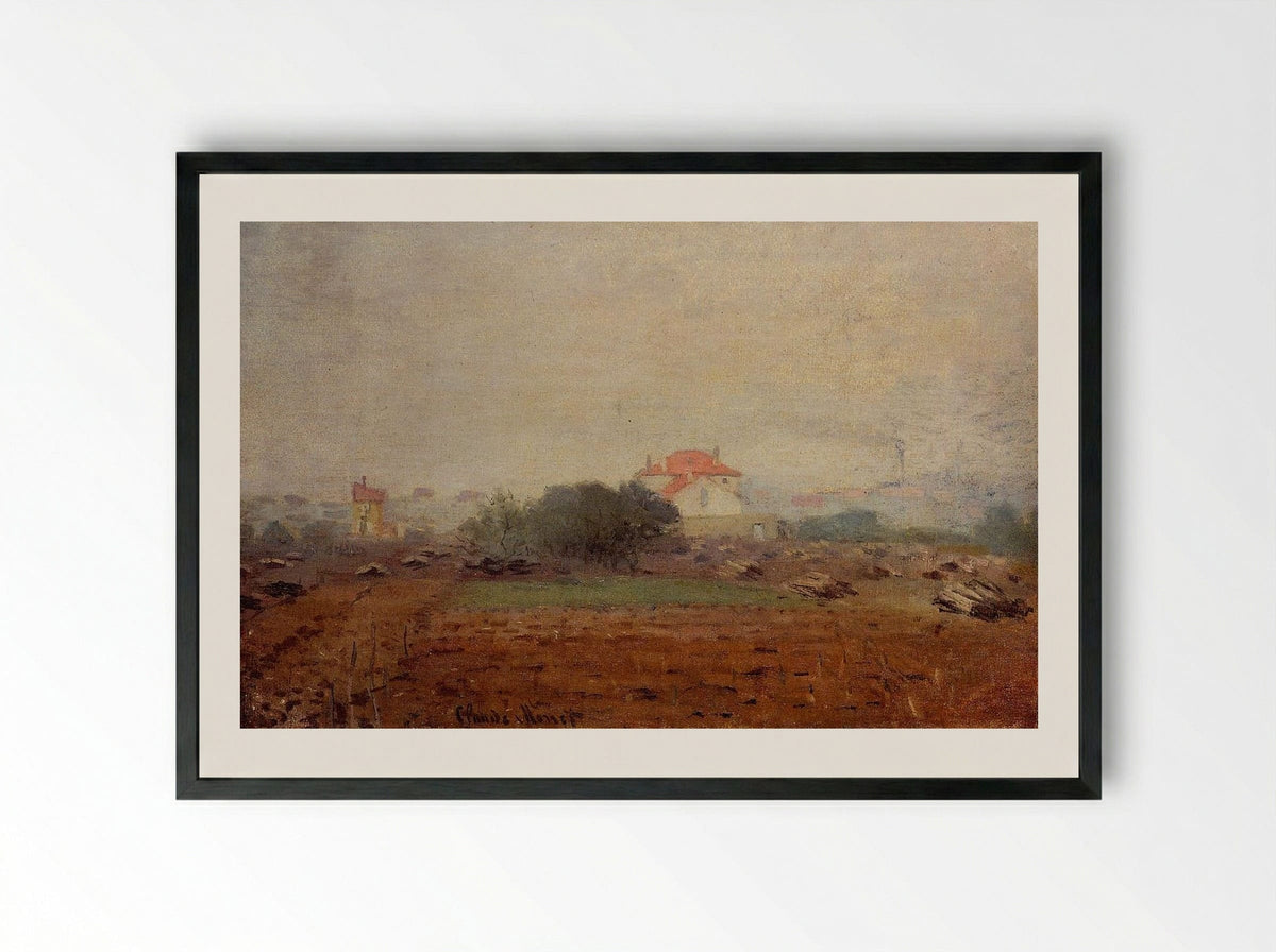 Fog - Claude Monet - Framed Print Black