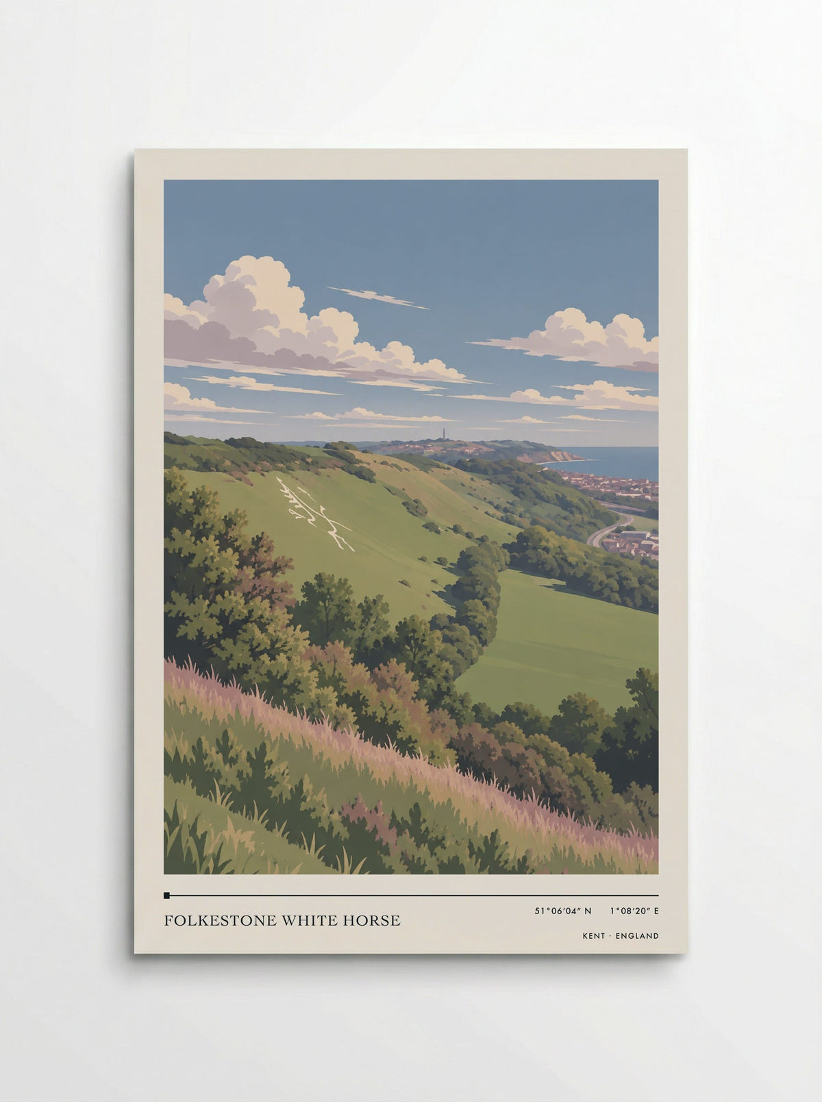 Folkestone White Horse, Kent | Travel Poster - Poster