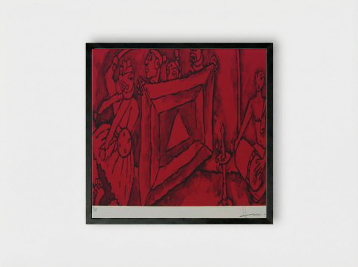 Folklore Kerala (II) - K.C.S. Paniker - Framed Print Black