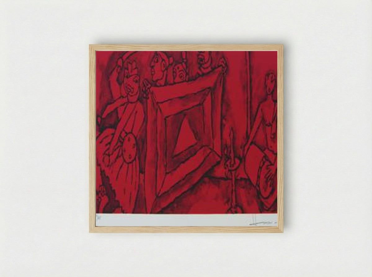 Folklore Kerala (II) - K.C.S. Paniker - Framed Print Wood