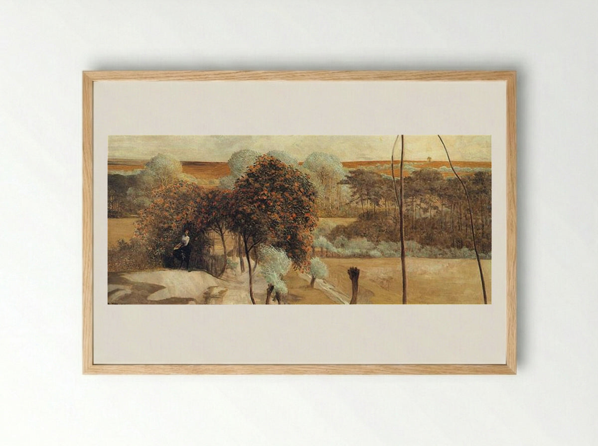 Follow the Stream (left wing) - Jacek Malczewski - Framed Print Wood