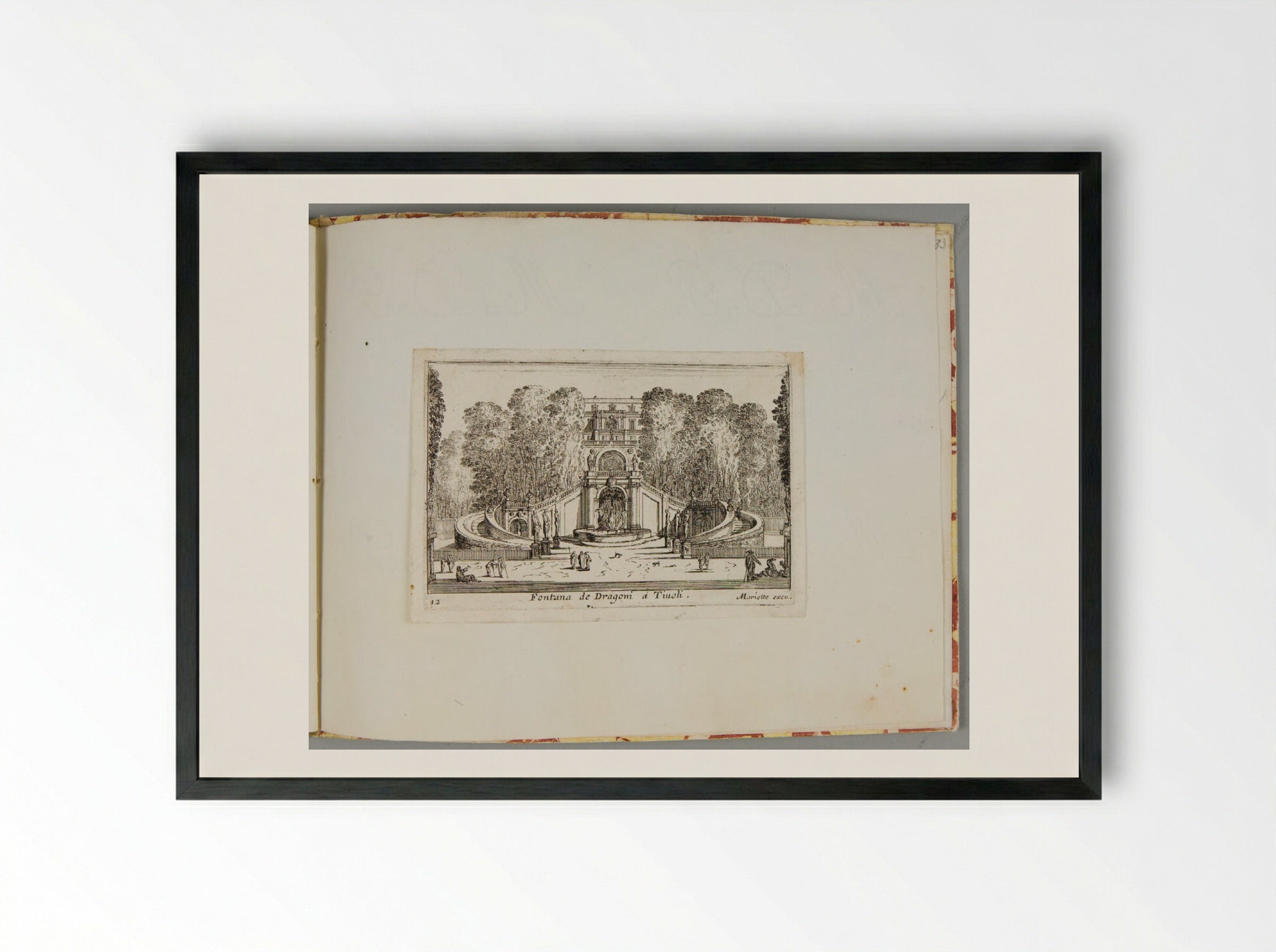 Fontana de Dragoni a Tivoli - Israël Silvestre - Framed Print Black