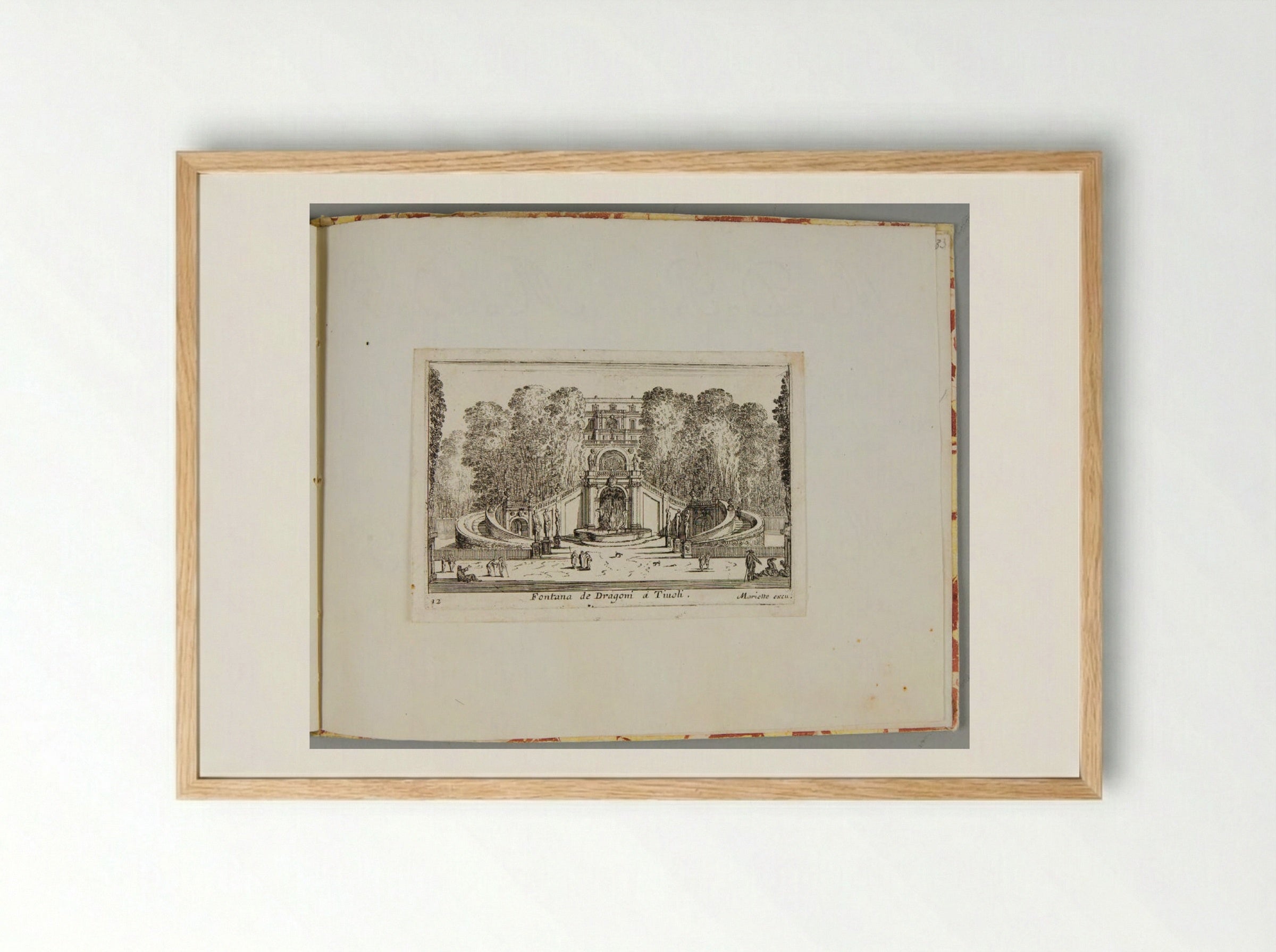 Fontana de Dragoni a Tivoli - Israël Silvestre - Framed Print Wood