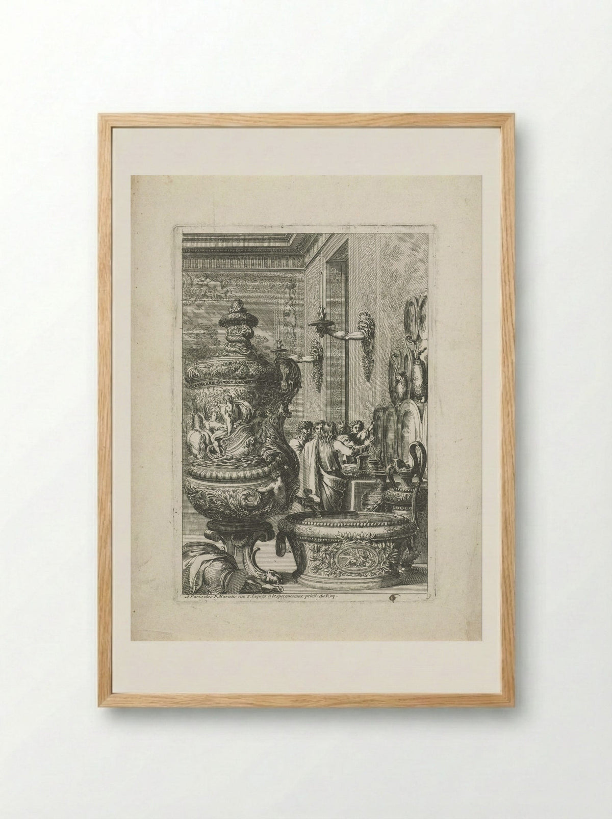 Fontein naar rechts gekeerd - Jean Lepautre - Framed Print Wood