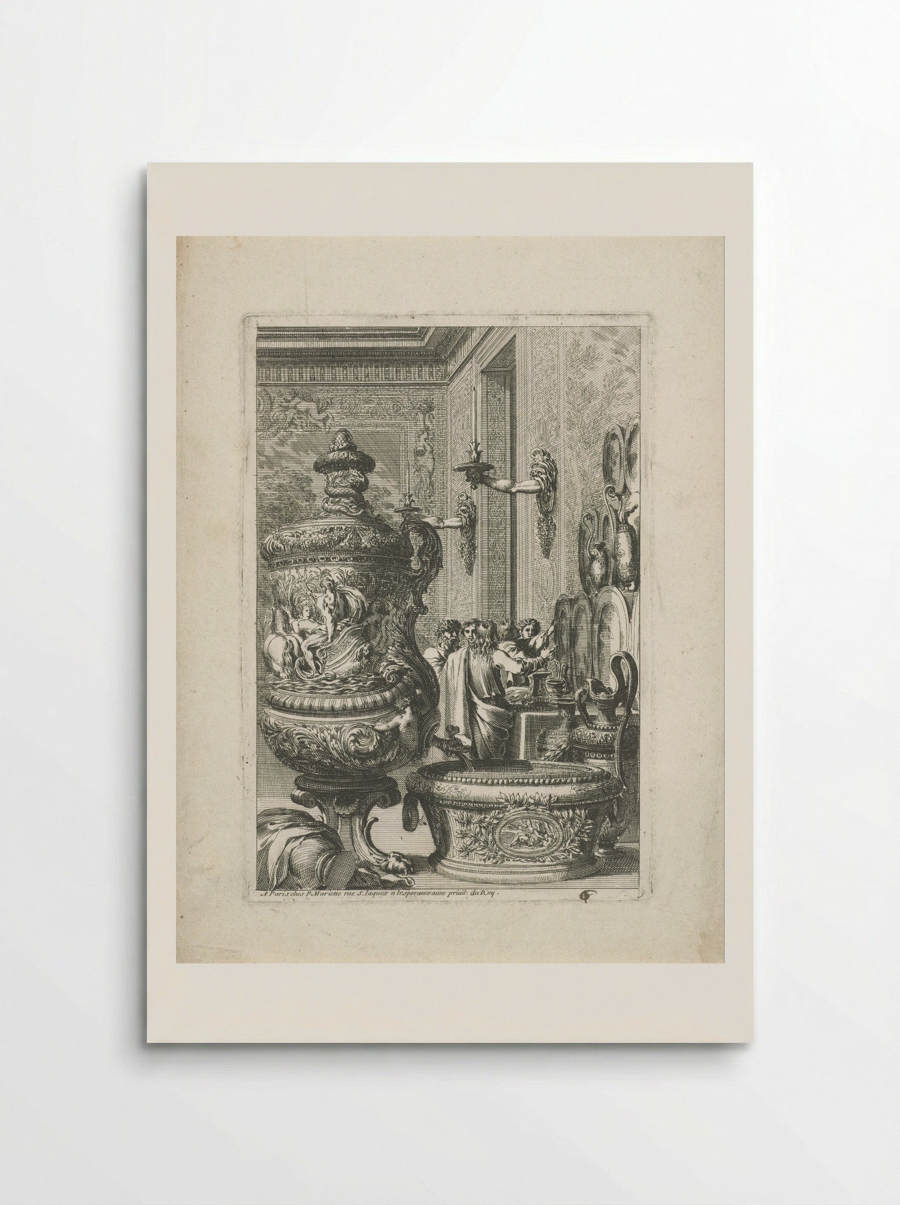 Fontein naar rechts gekeerd - Jean Lepautre - Poster
