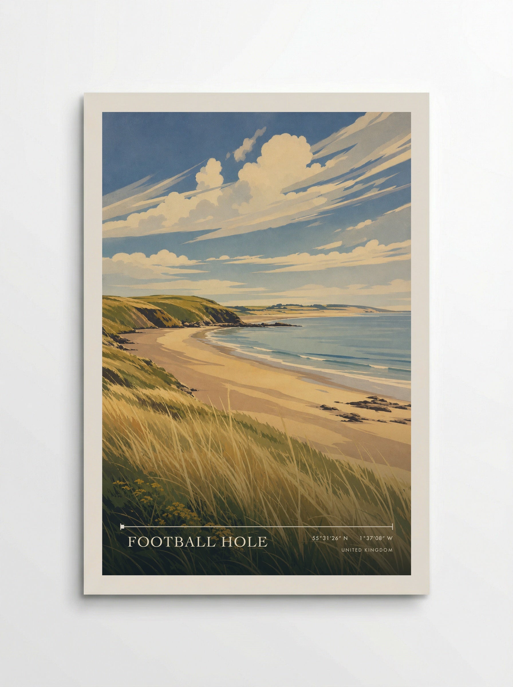 Football Hole United Kingdom Travel Poster - Poster