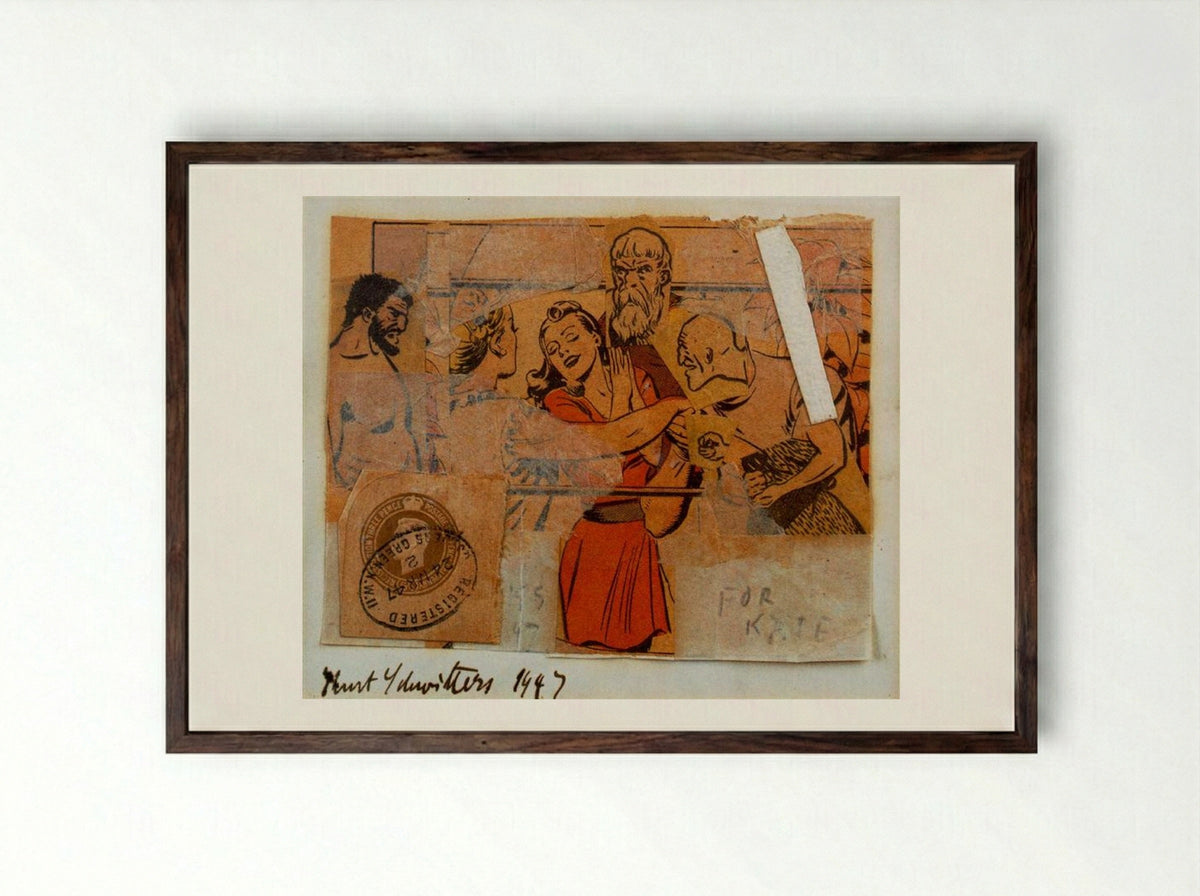 For Kate - Kurt Schwitters - Framed Print Dark Wood