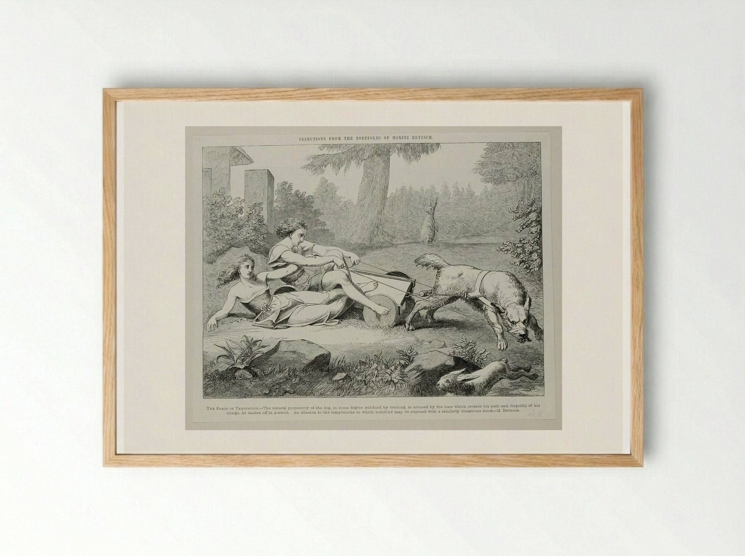 Force of Temptation - Edward Dalziel - Framed Print Wood
