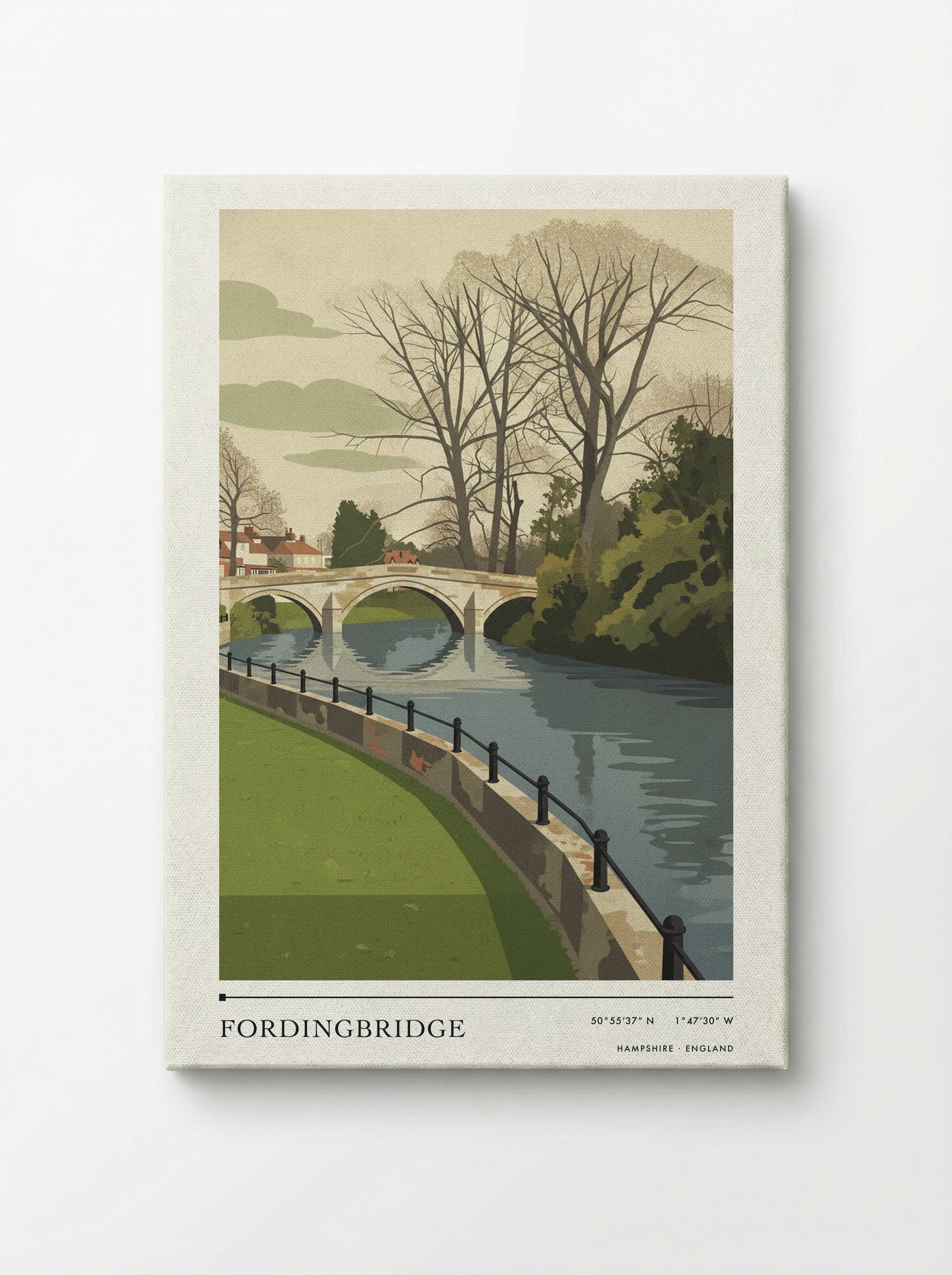 Fordingbridge Hampshire England Travel Poster - Canvas