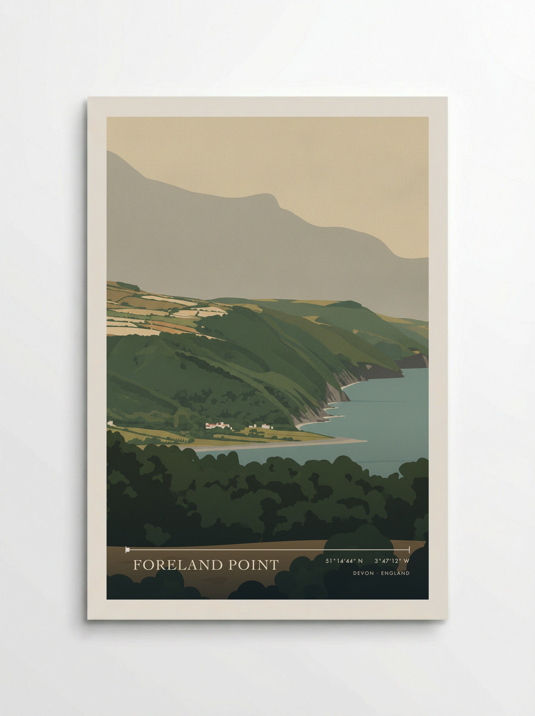 Foreland Point Devon England Travel Poster - Poster