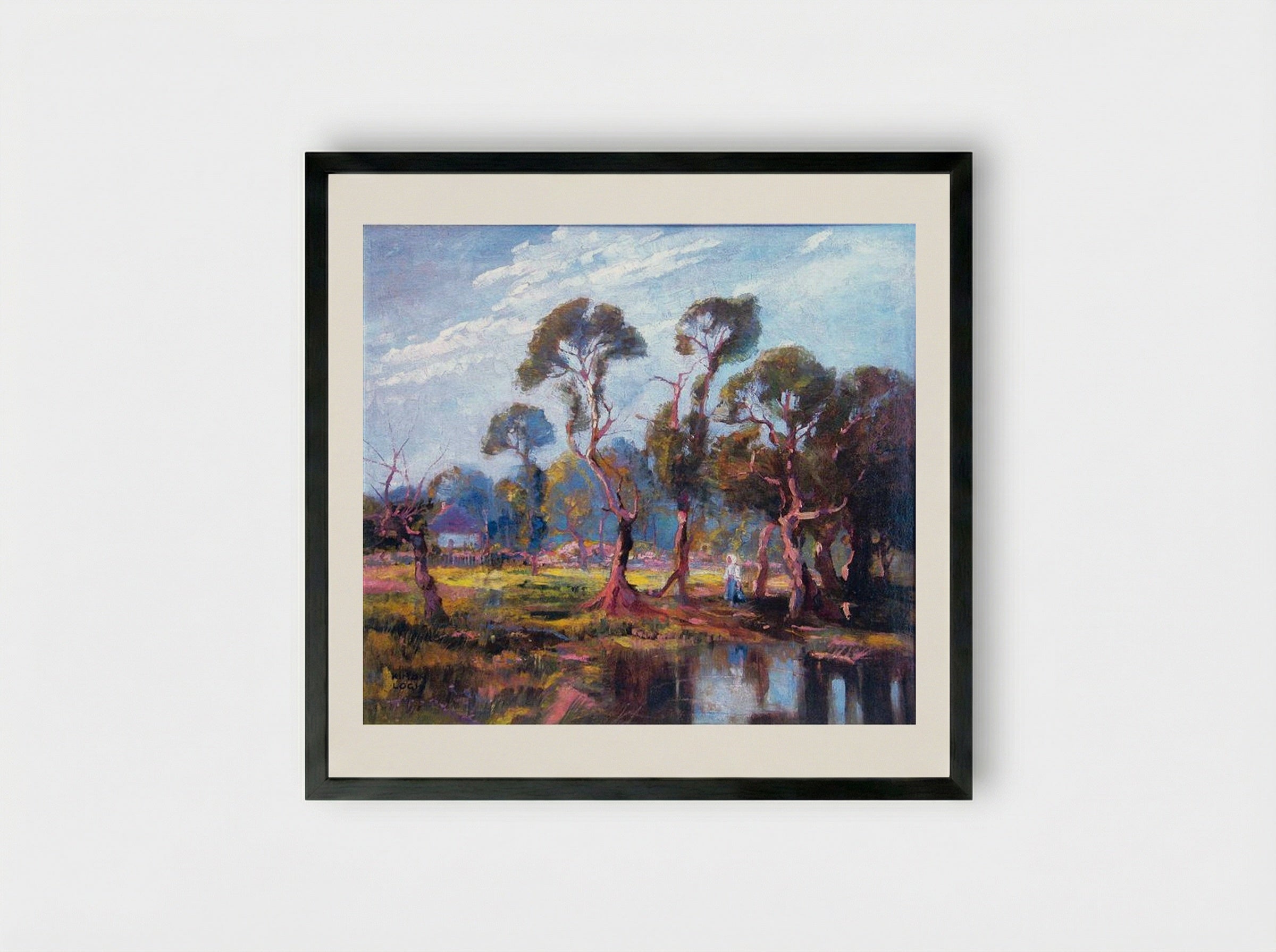 Forest Edge - Kimon Loghi - Framed Print Black