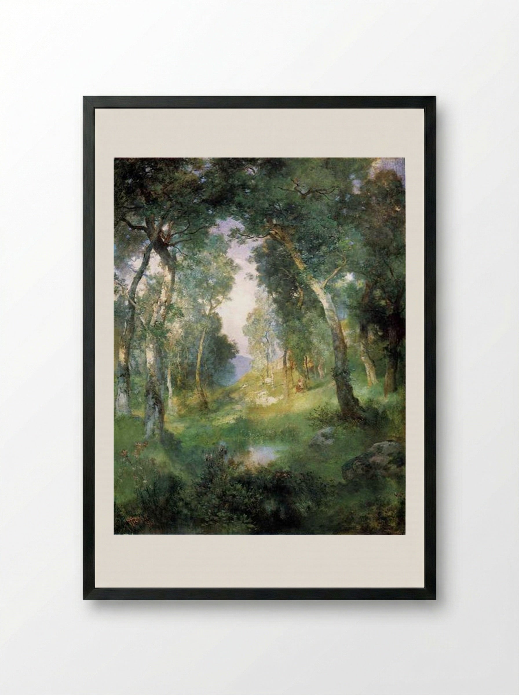 Forest Glade, Santa Barbara - Julius LeBlanc Stewart - Framed Print Black