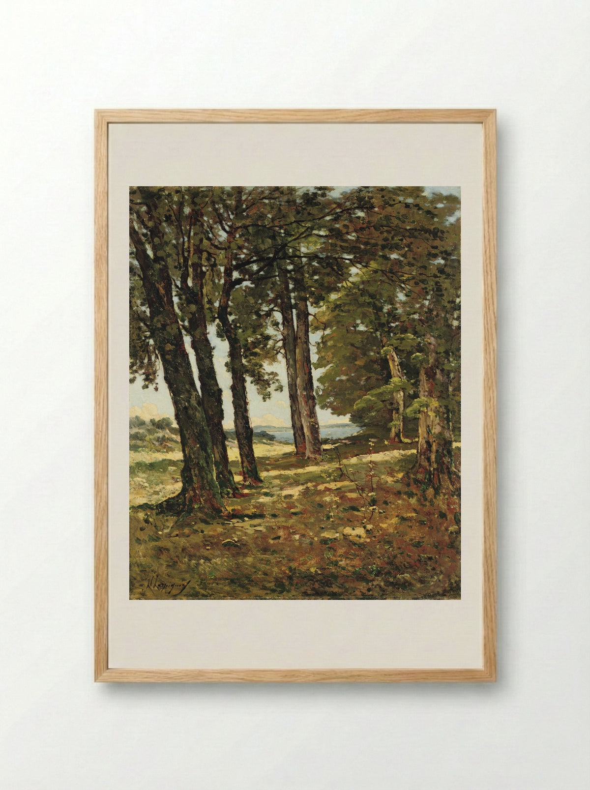 Forest Landscape - Henri-Joseph Harpignies - Framed Print Wood