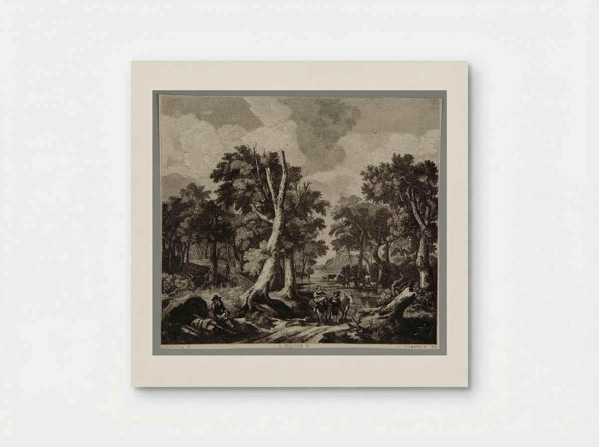 Forest Scene (After Jacob van Ruisdael) - Louis Dujardin - Poster