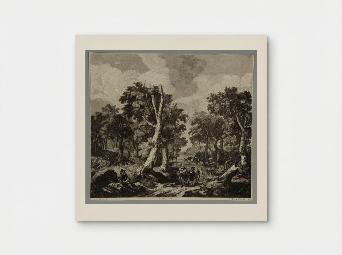 Forest Scene (After Jacob van Ruisdael) - Louis Dujardin - Poster