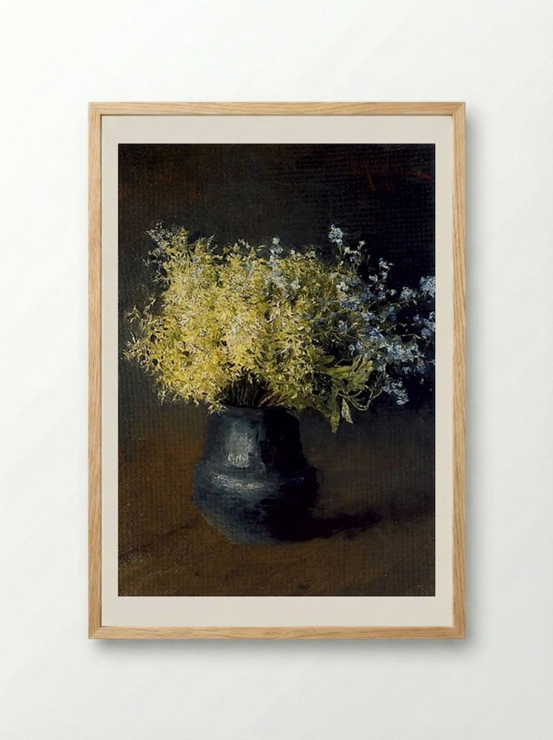 Forest Violets and Forget-me-nots - Isaac Levitan - Framed Print Wood