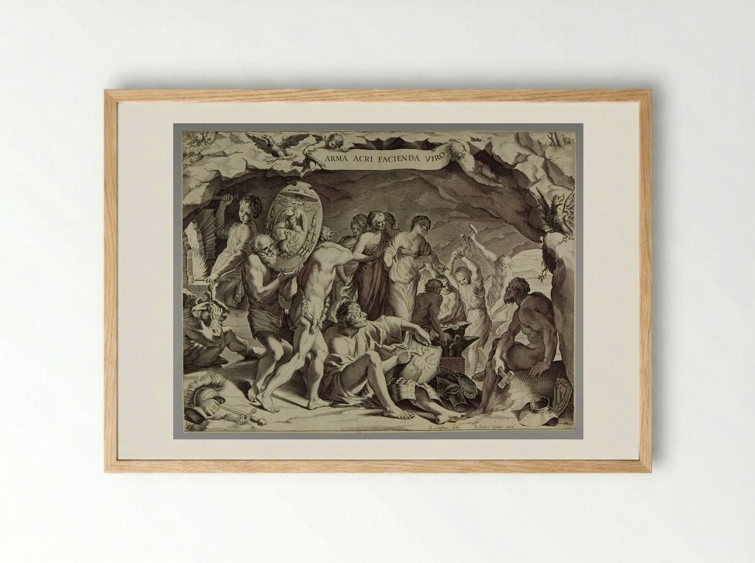 Forge of Vulcan - Johann Friedrich Greuter - Framed Print Wood