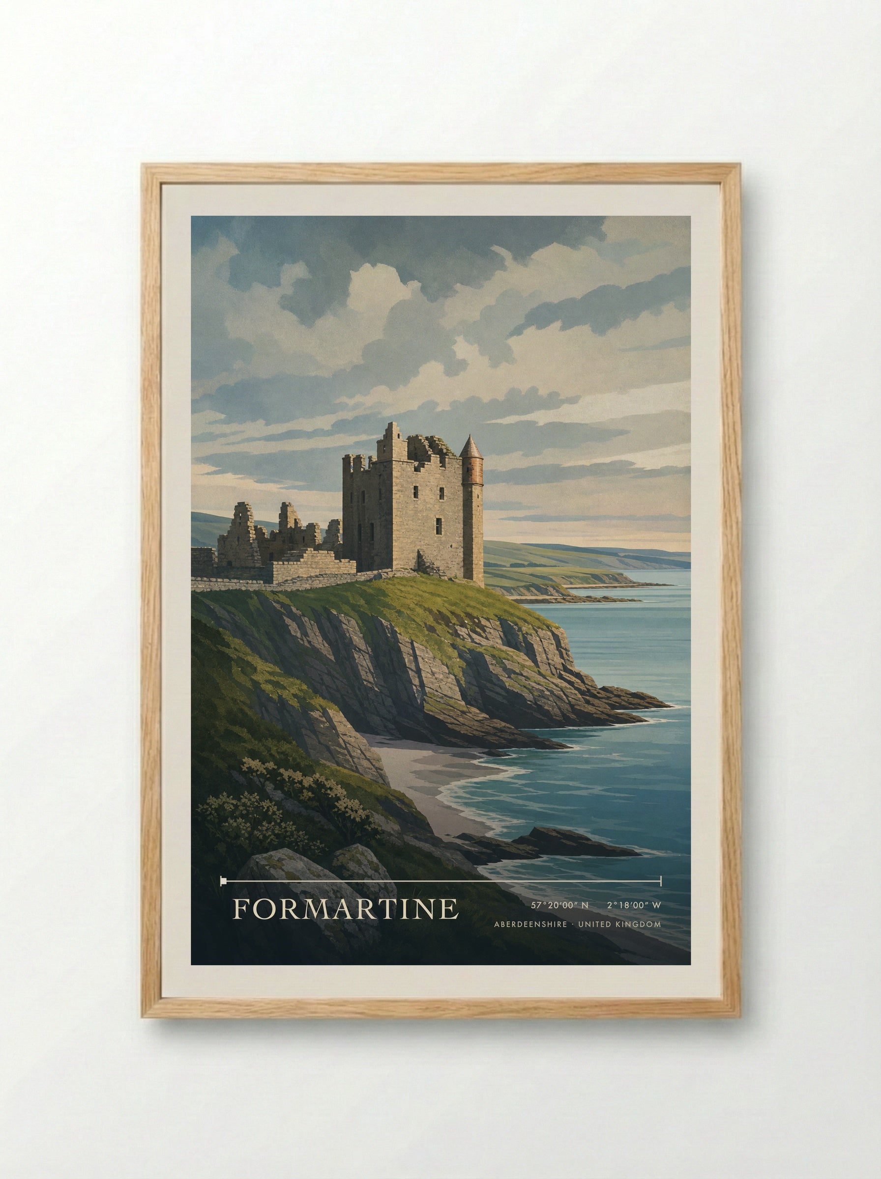 Formartine Aberdeenshire United Kingdom Travel Poster - Framed Print Wood
