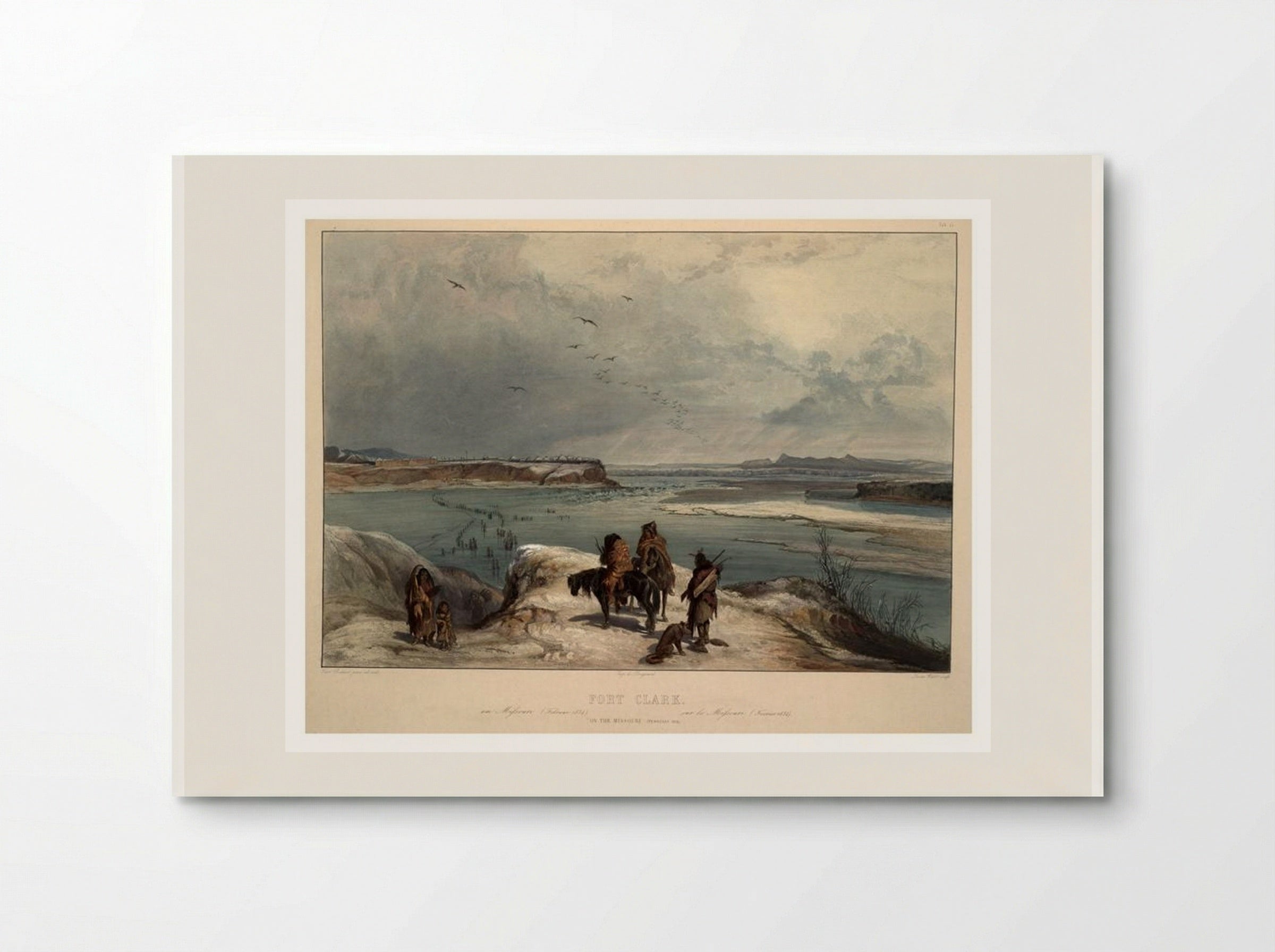 Fort Clark on the Missouri, February 1834 - Karl Bodmer - Poster