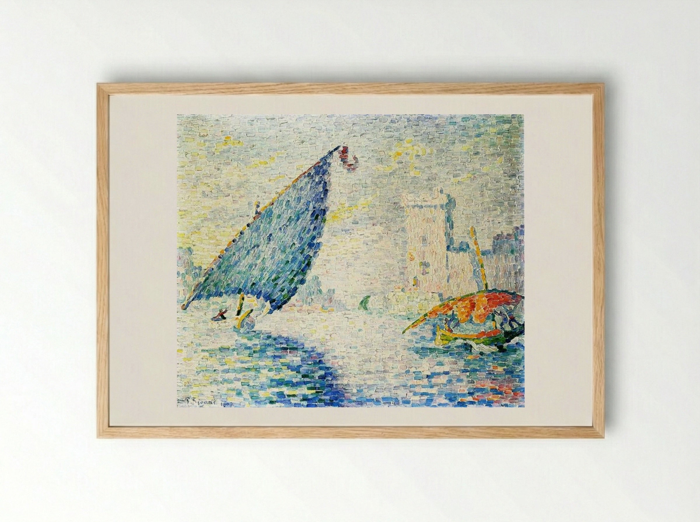 Fort Saint-Jean, Marseilles - Paul Signac - Framed Print Wood