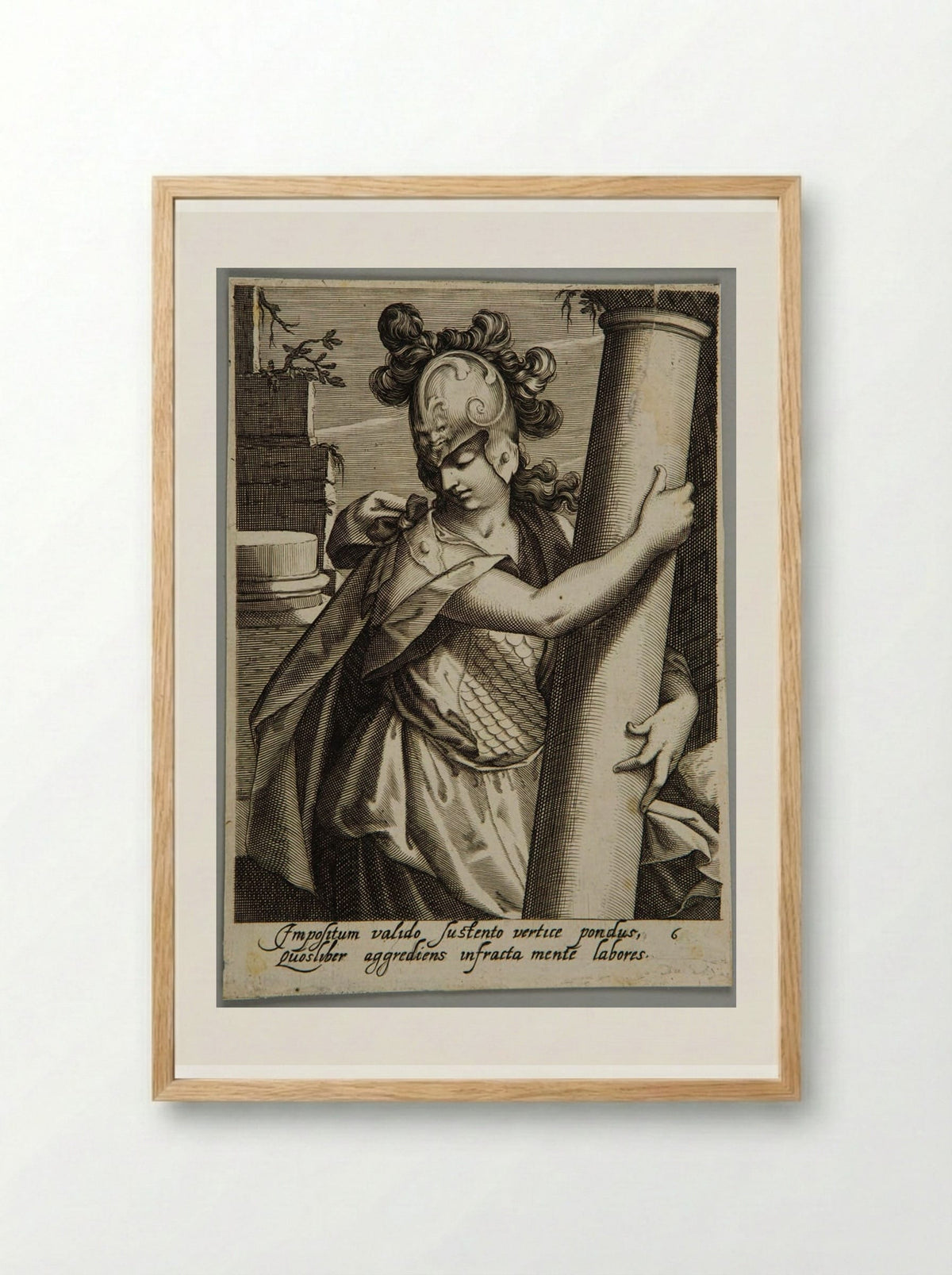 Fortitude - Jacob Matham - Framed Print Wood